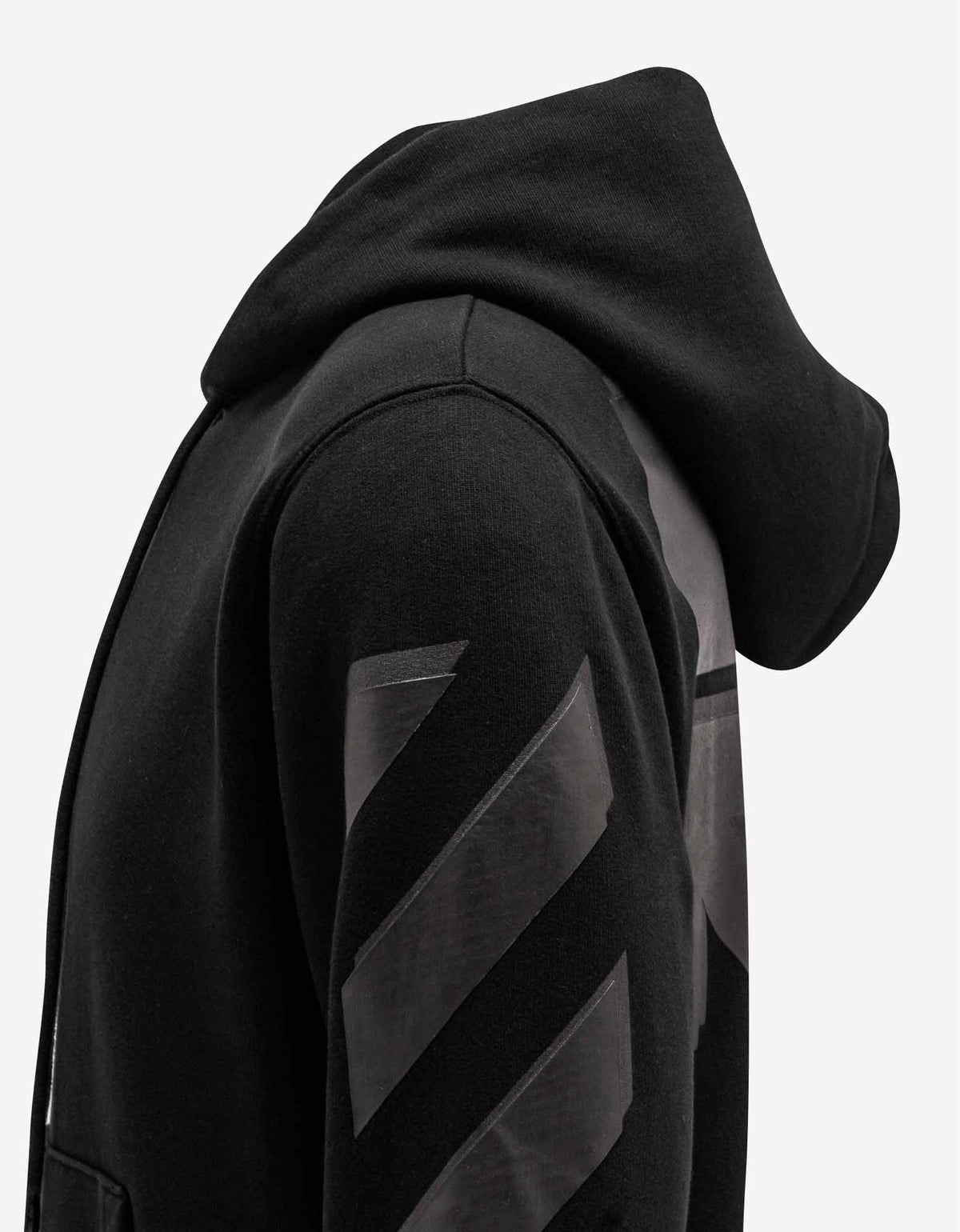 Off-White Black Rubber Arrow Print Hoodie