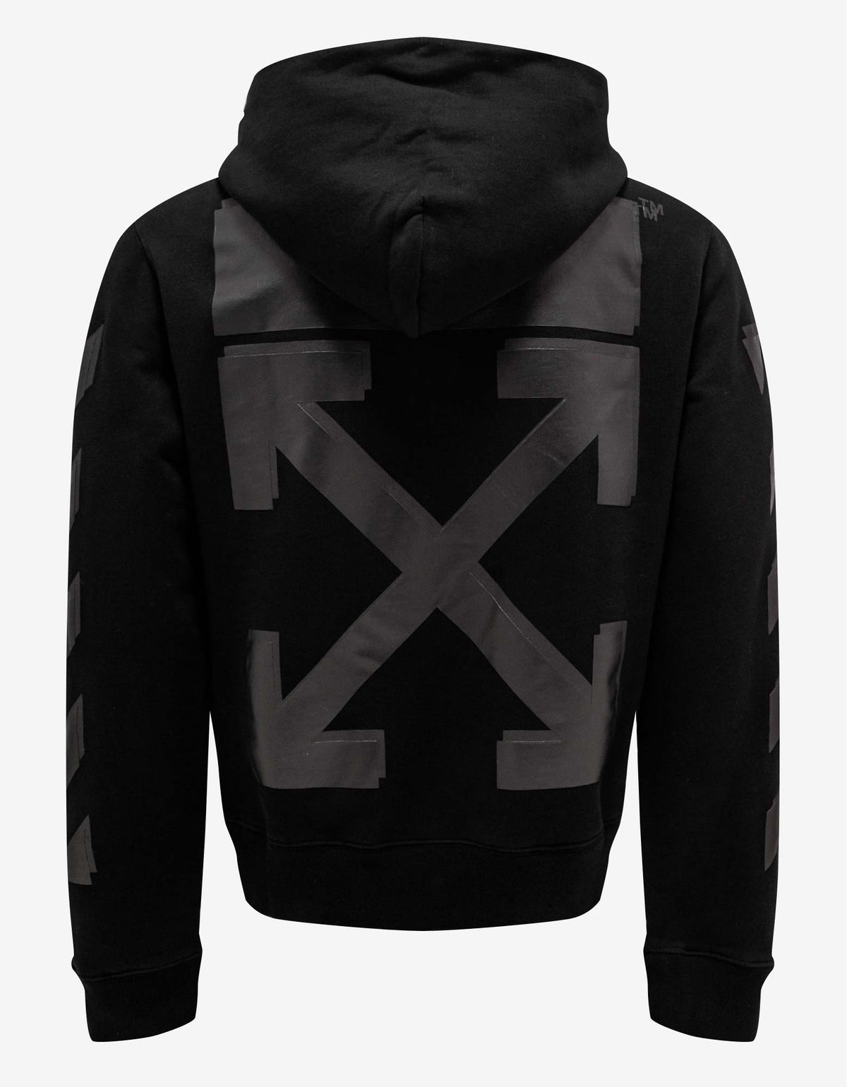 Off-White Black Rubber Arrow Print Hoodie