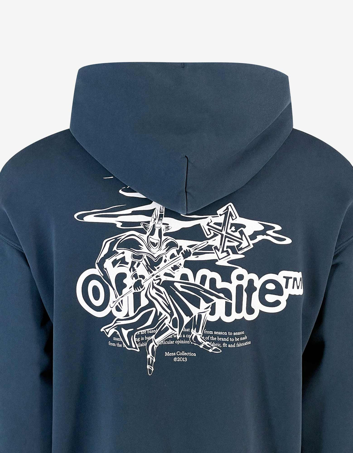 Off-White Blue Warrior Skate Print Hoodie
