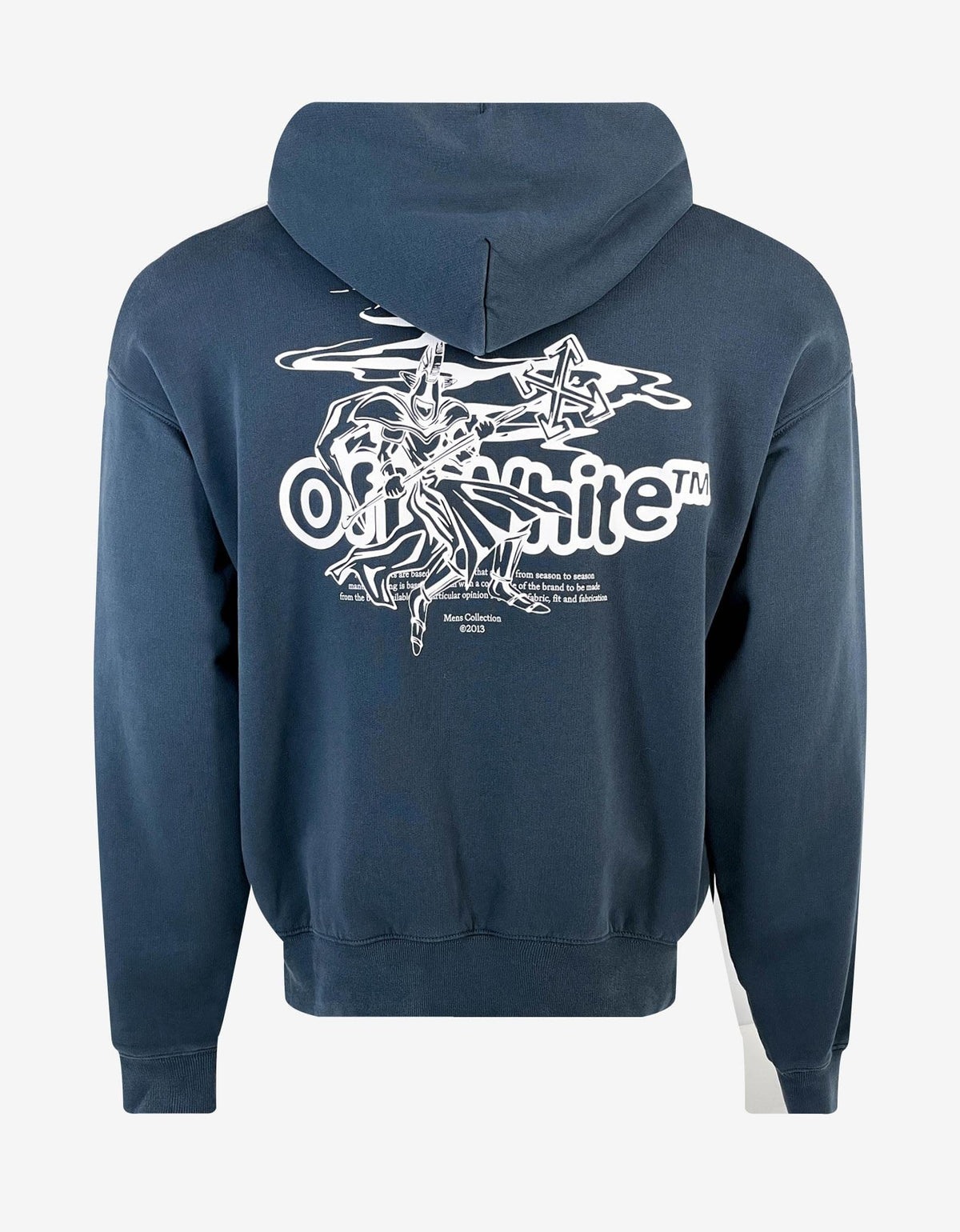 Off-White Blue Warrior Skate Print Hoodie
