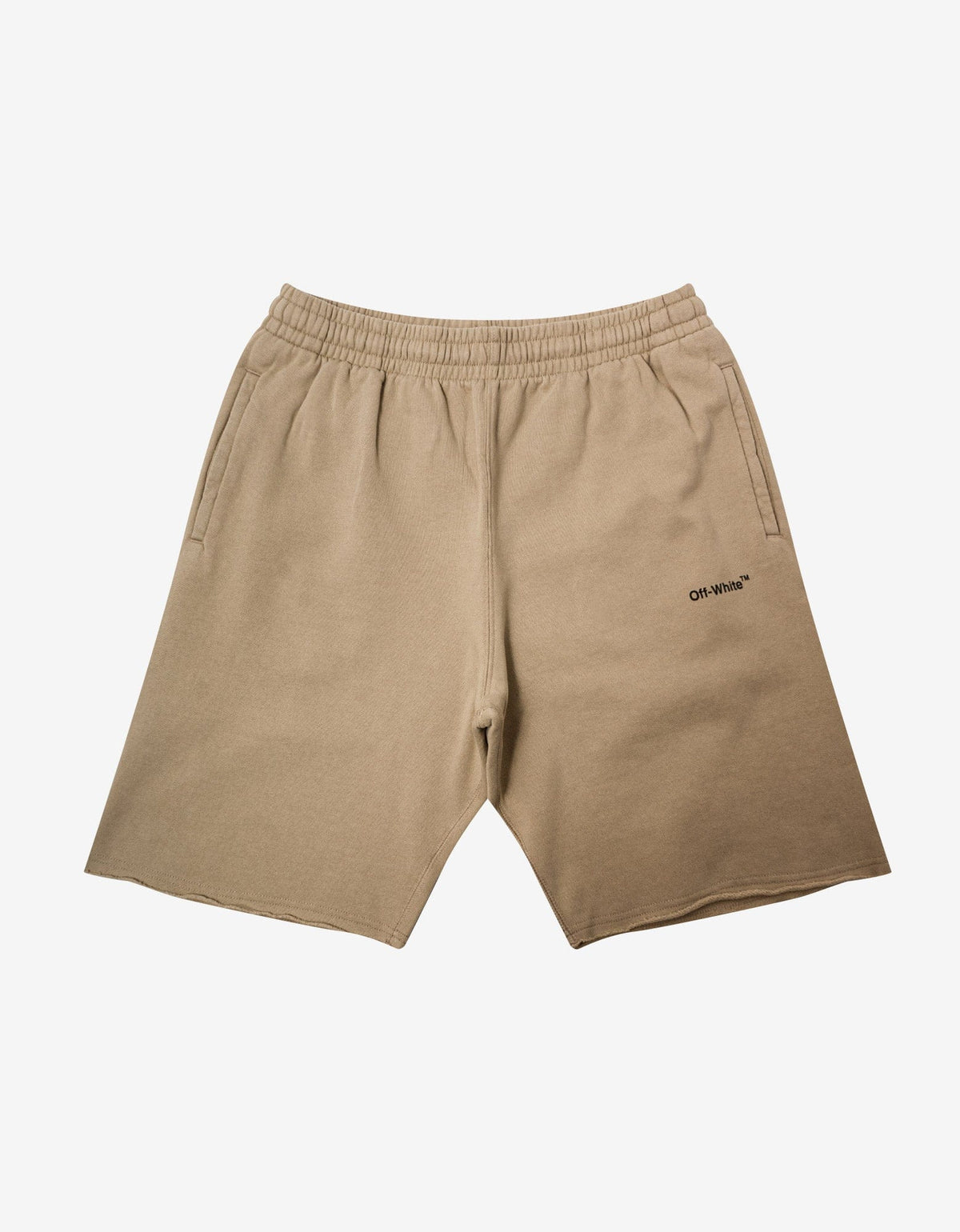 Off-White Dark Sand Caravaggio Diagonal Sweat Shorts