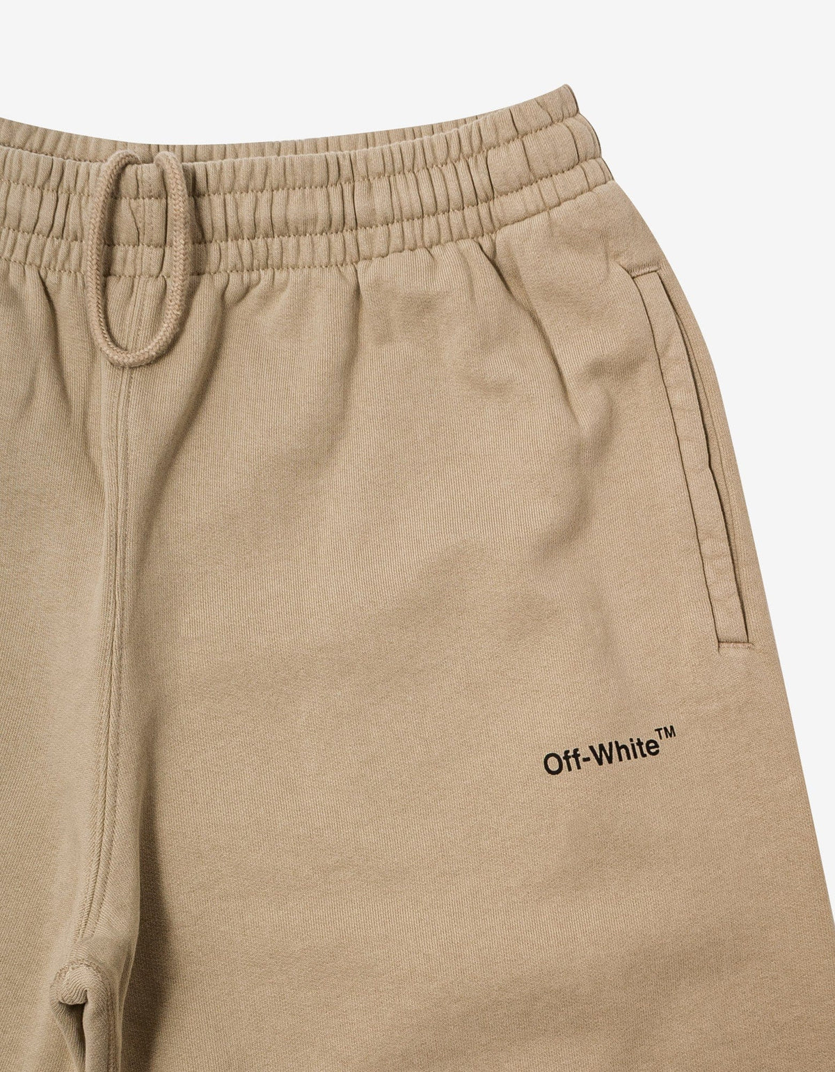 Off-White Dark Sand Caravaggio Diagonal Sweat Shorts