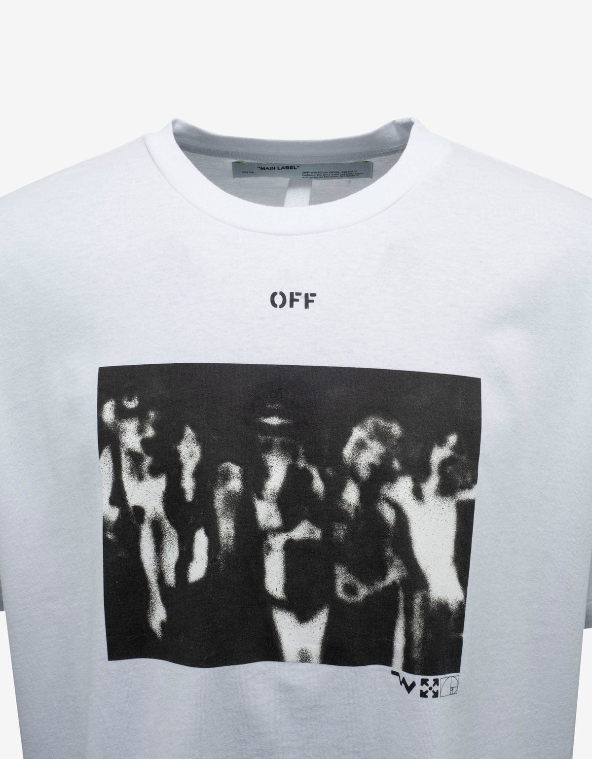 Off-White White Spray Painting Print Oversized T-Shirt