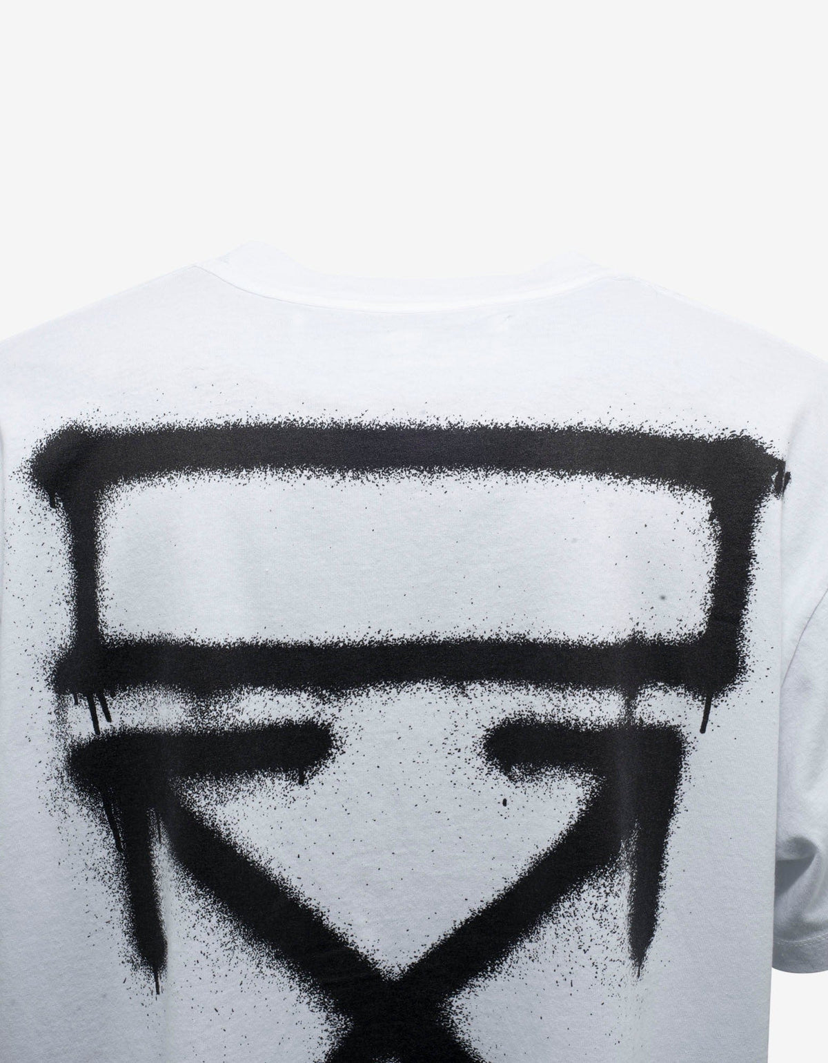 Off-White White Spray Painting Print Oversized T-Shirt