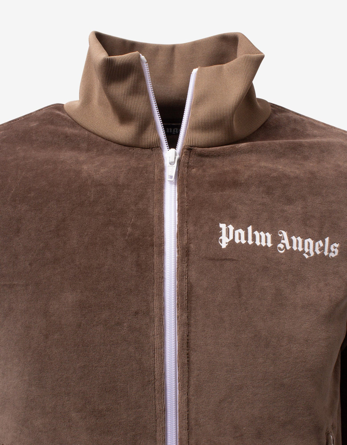 Palm Angels Brown Chenille Track Jacket