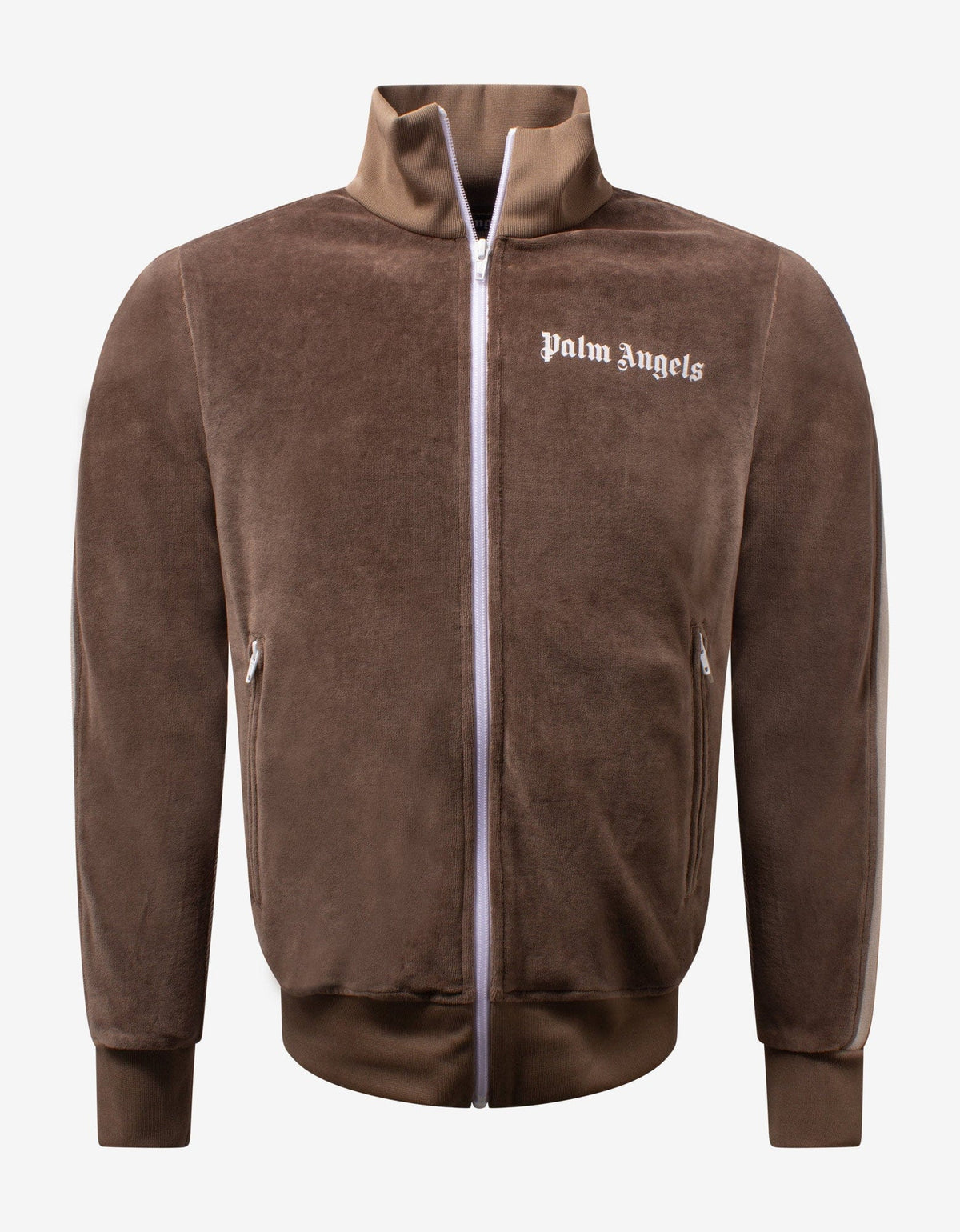 Palm Angels Brown Chenille Track Jacket
