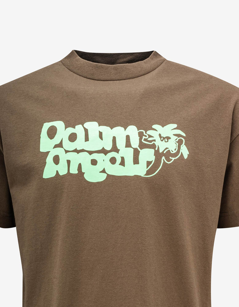 Palm Angels Brown Viper Logo T-Shirt