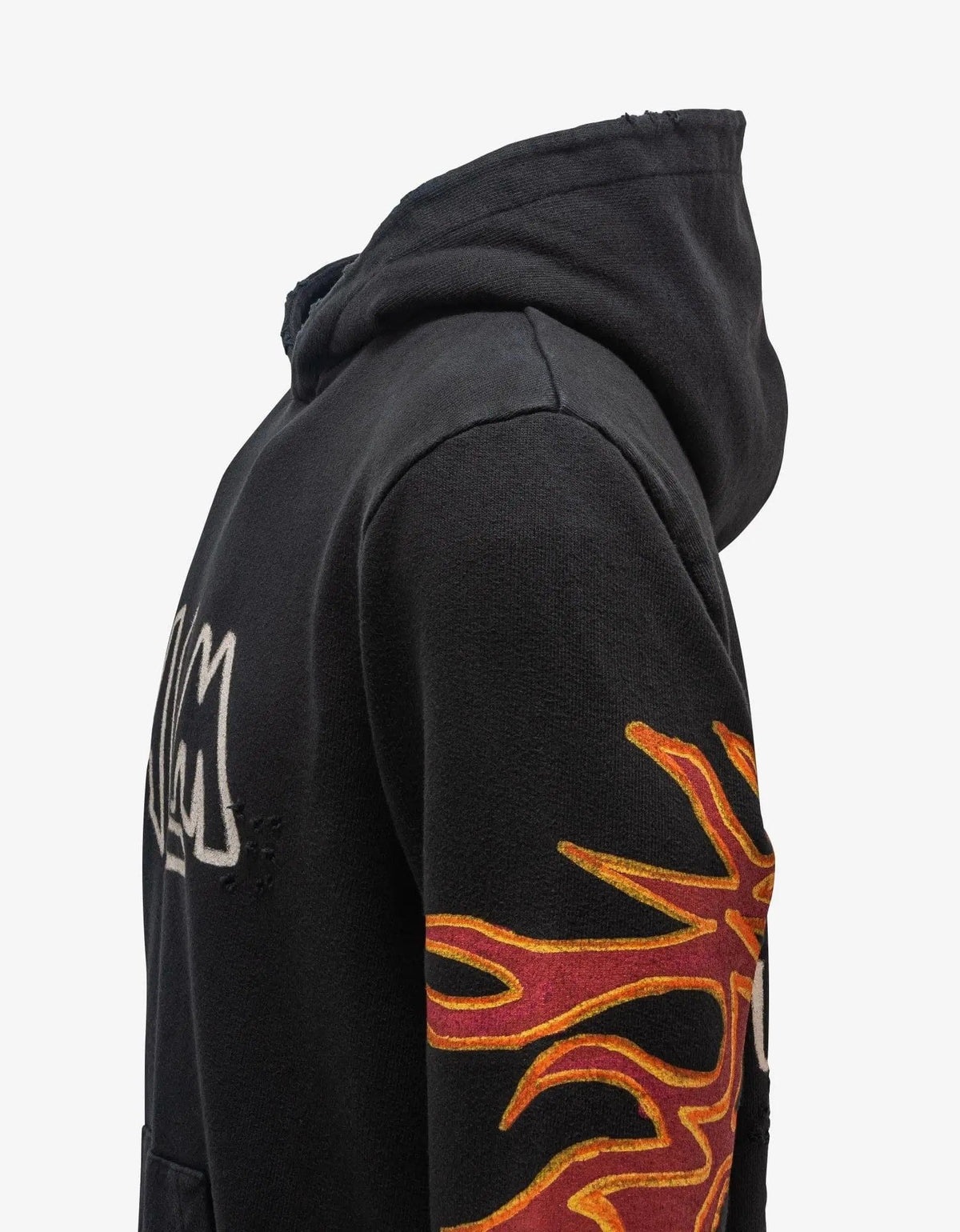 Palm Angels Palm Angels Black Graffiti Flames Hoodie