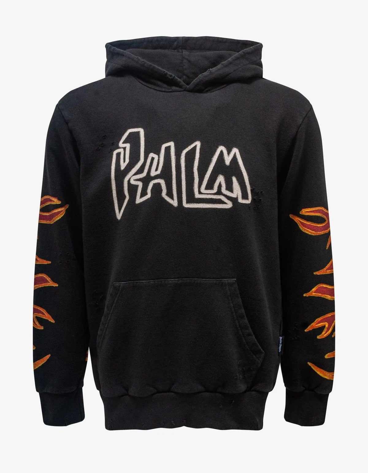 Palm Angels Palm Angels Black Graffiti Flames Hoodie