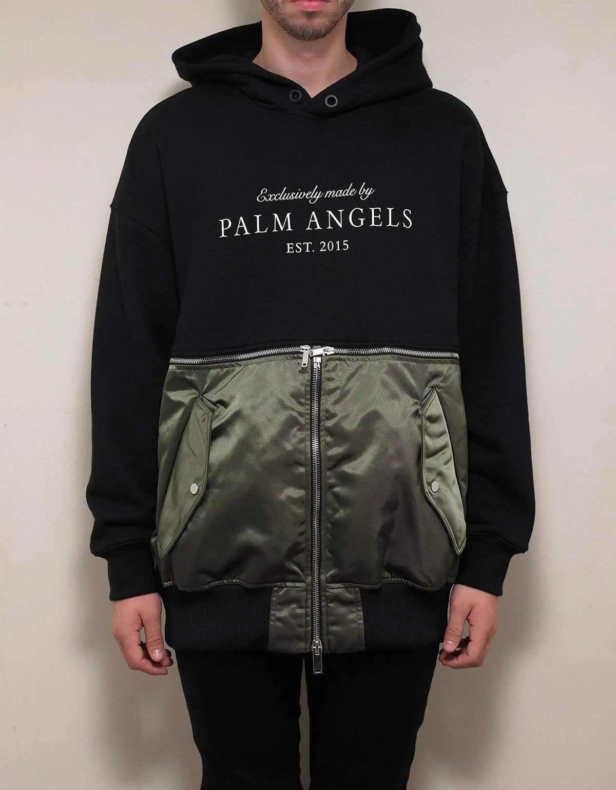 Palm Angels Palm Angels Black Hybrid Hoodie