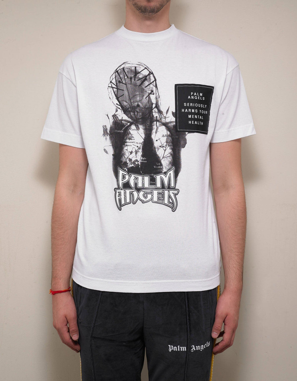Palm Angels White Mary Graphic T-Shirt