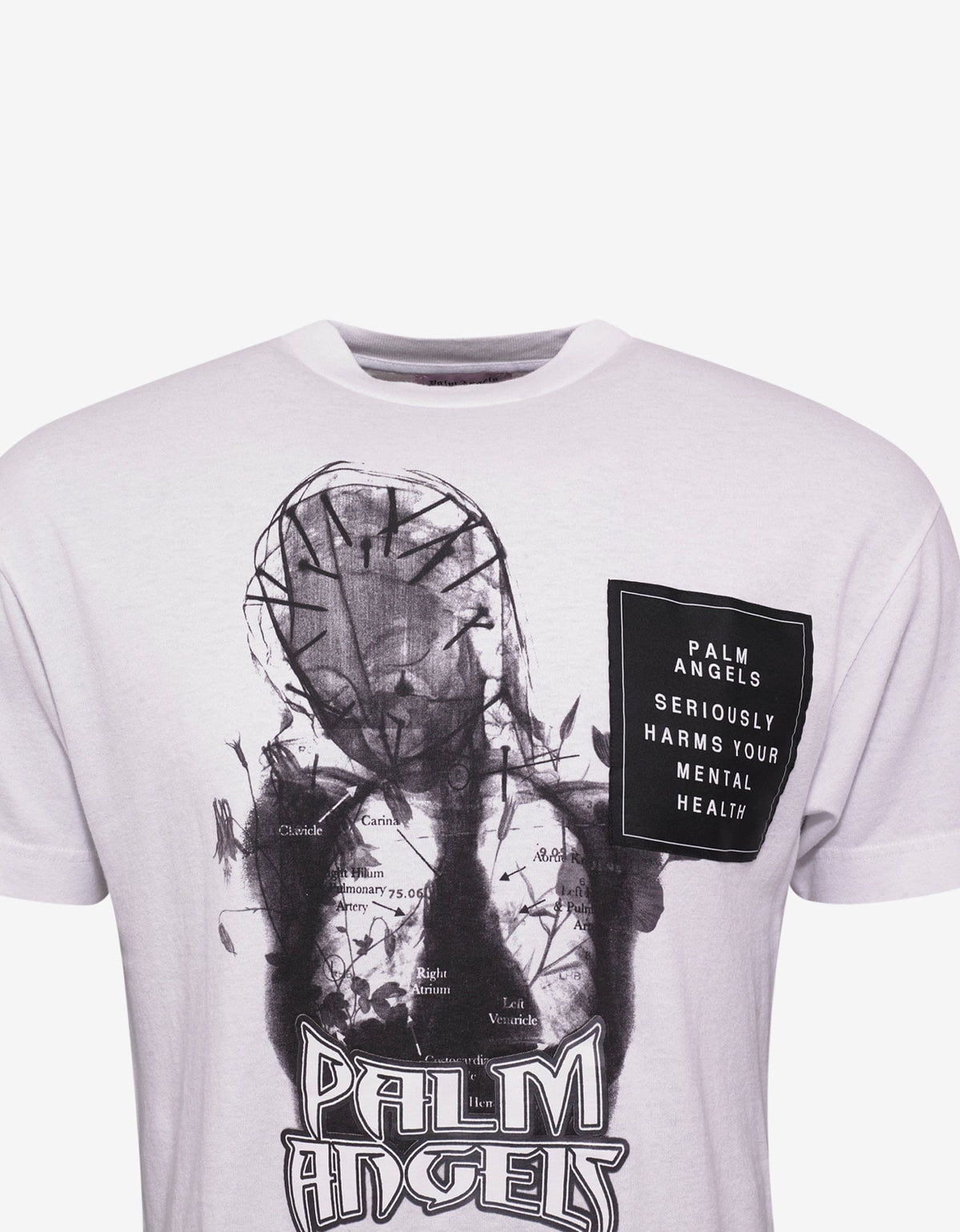 Palm Angels White Mary Graphic T-Shirt