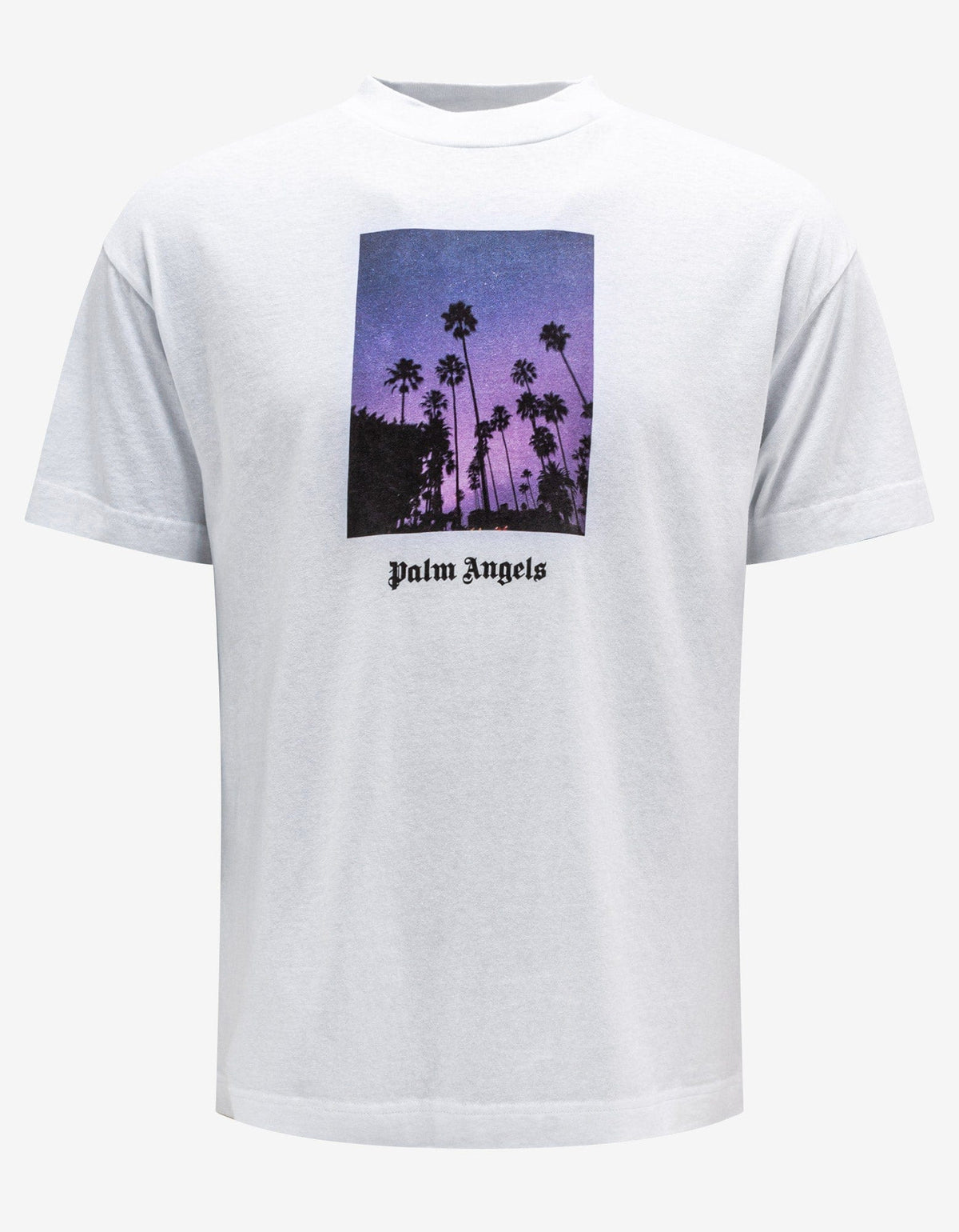 Palm Angels White Stars & Palms Print T-Shirt
