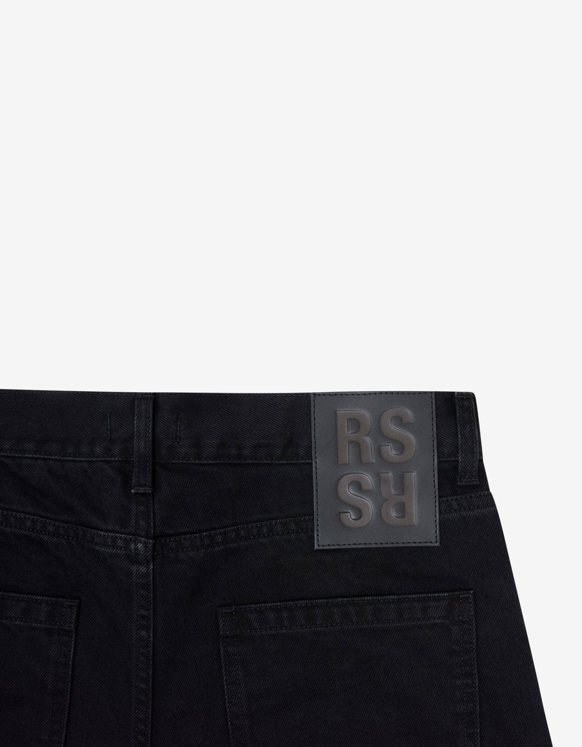 Raf Simons Black & Purple Slim Fit Destroyed Denim Shorts