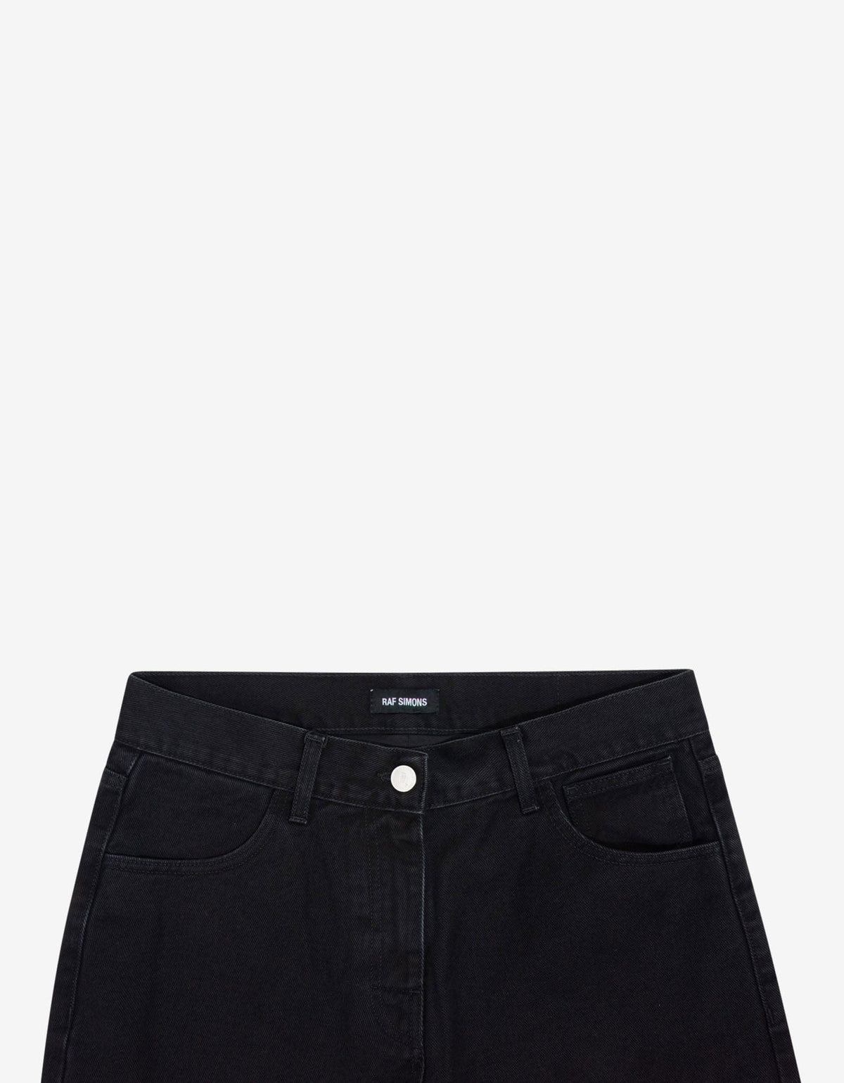 Raf Simons Black & Purple Slim Fit Destroyed Denim Shorts