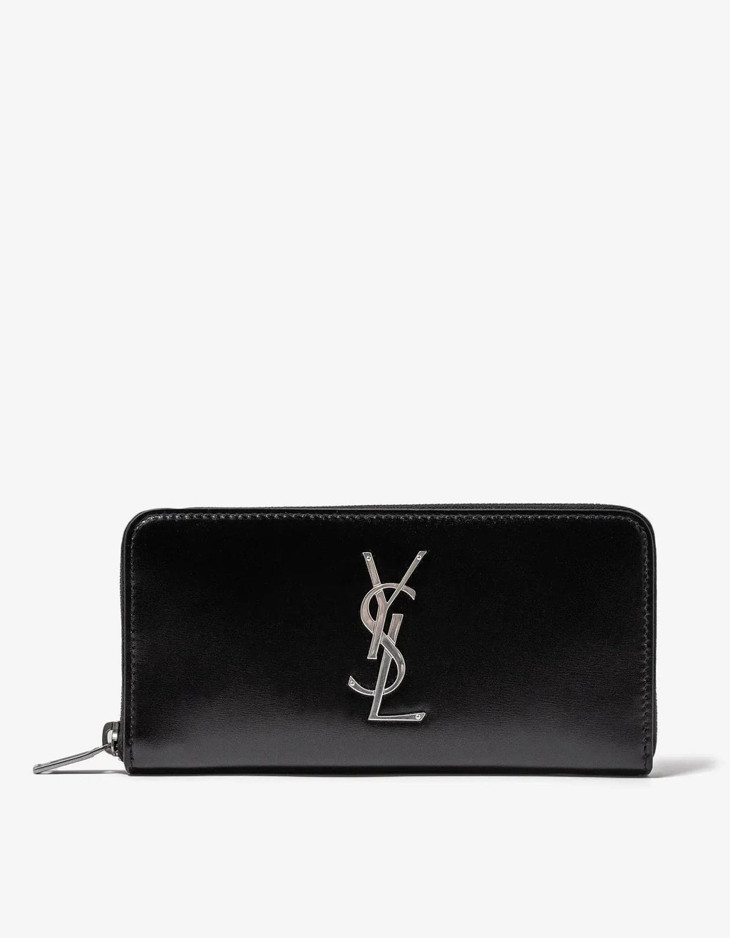 SAINT LAURENT zip-around leather wallet 国内発送関税込 saint-laurent-black-cassandre-