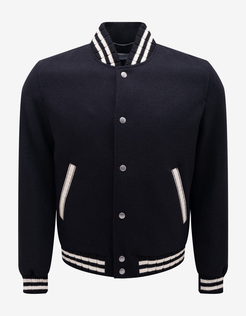 Saint Laurent Black College Teddy Jacket