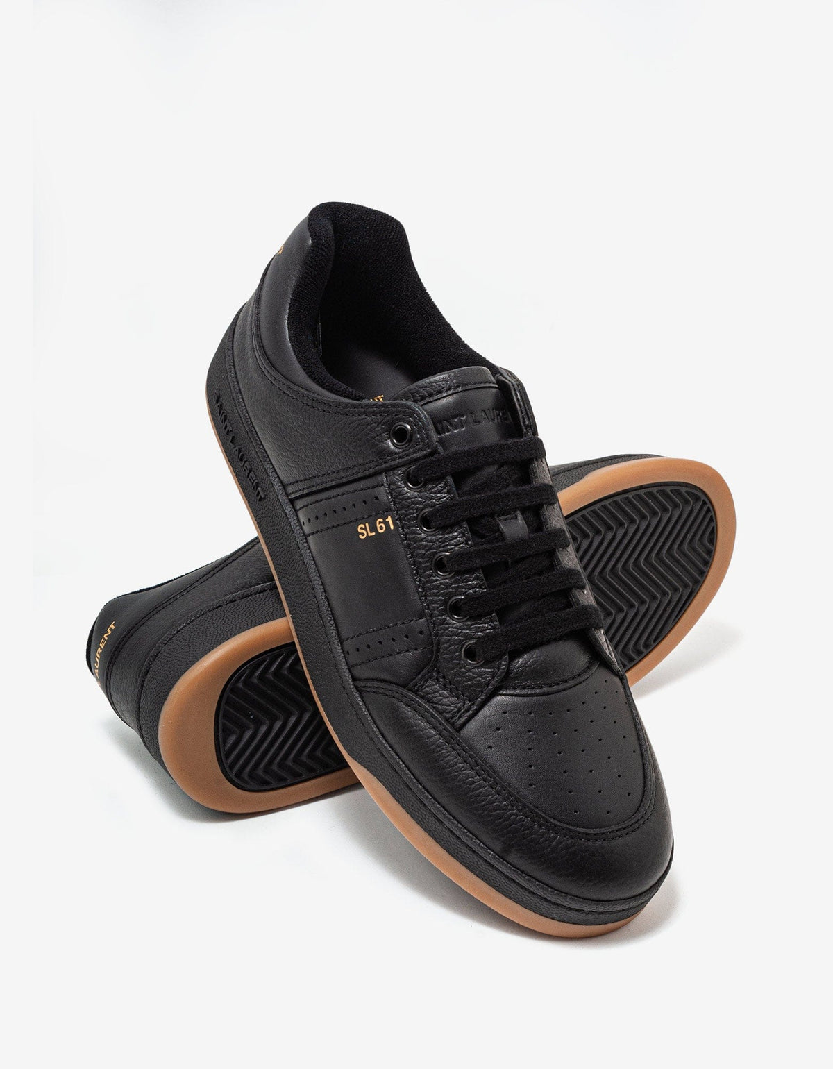 Saint Laurent Black SL/61 Leather Trainers