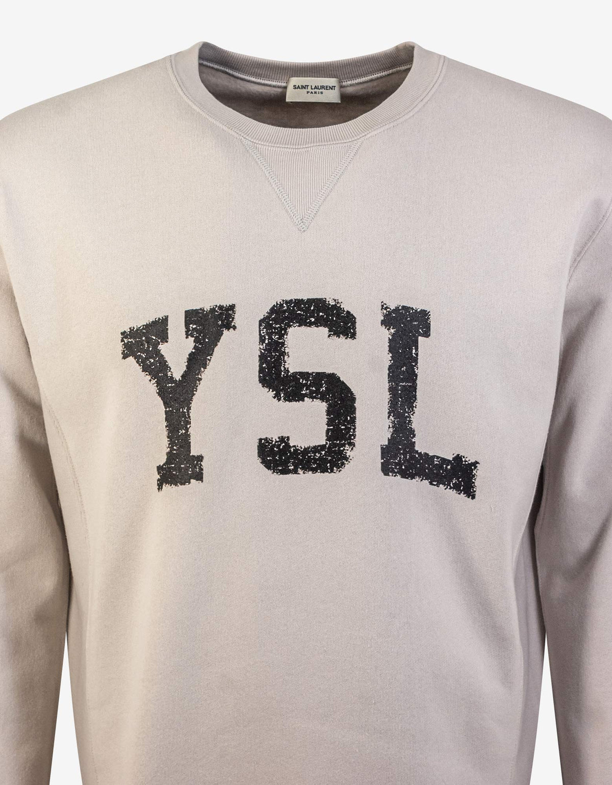 Saint Laurent Ecru YSL Print Sweatshirt