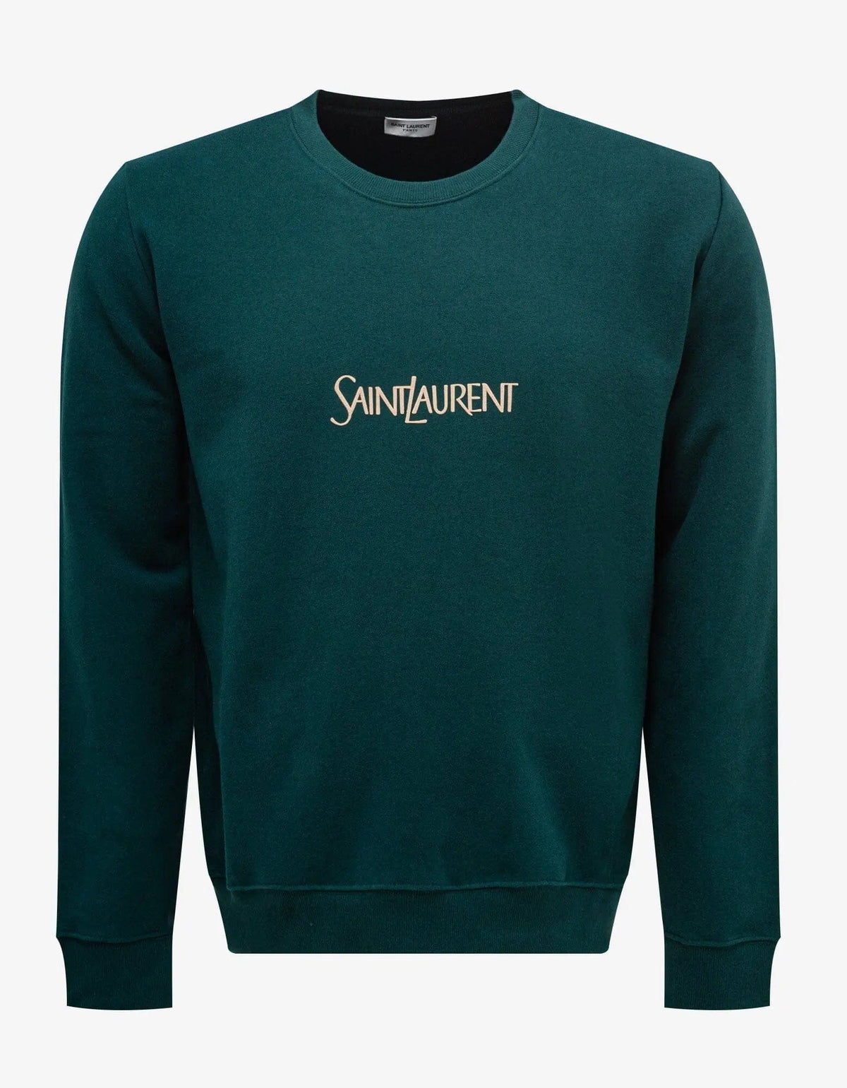 Saint Laurent Green Logo Sweatshirt
