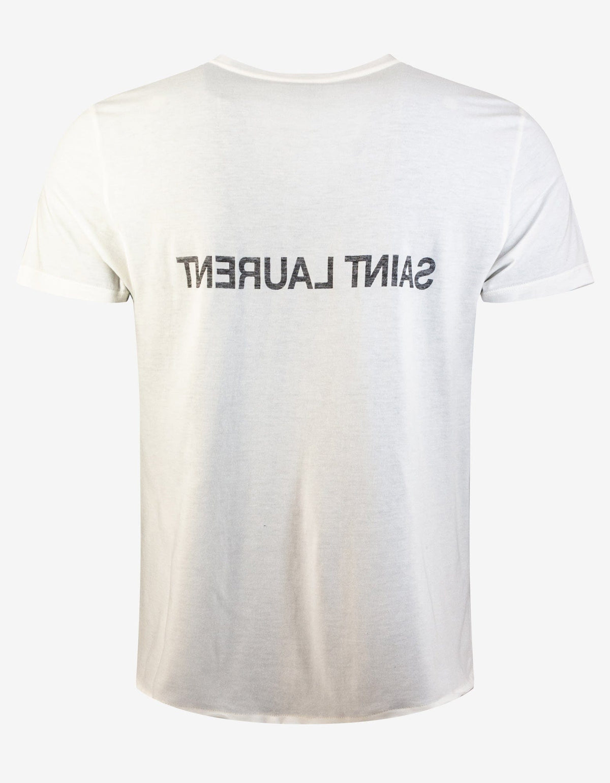 Saint Laurent Off-White Reverse Logo Print T-Shirt
