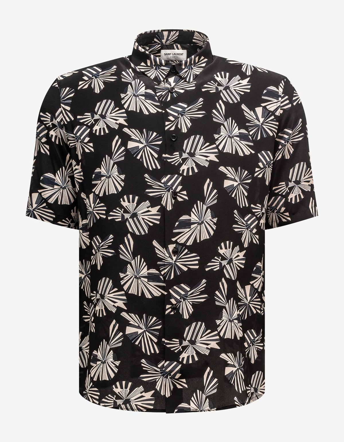 Saint Laurent Origami Print Silk Shirt