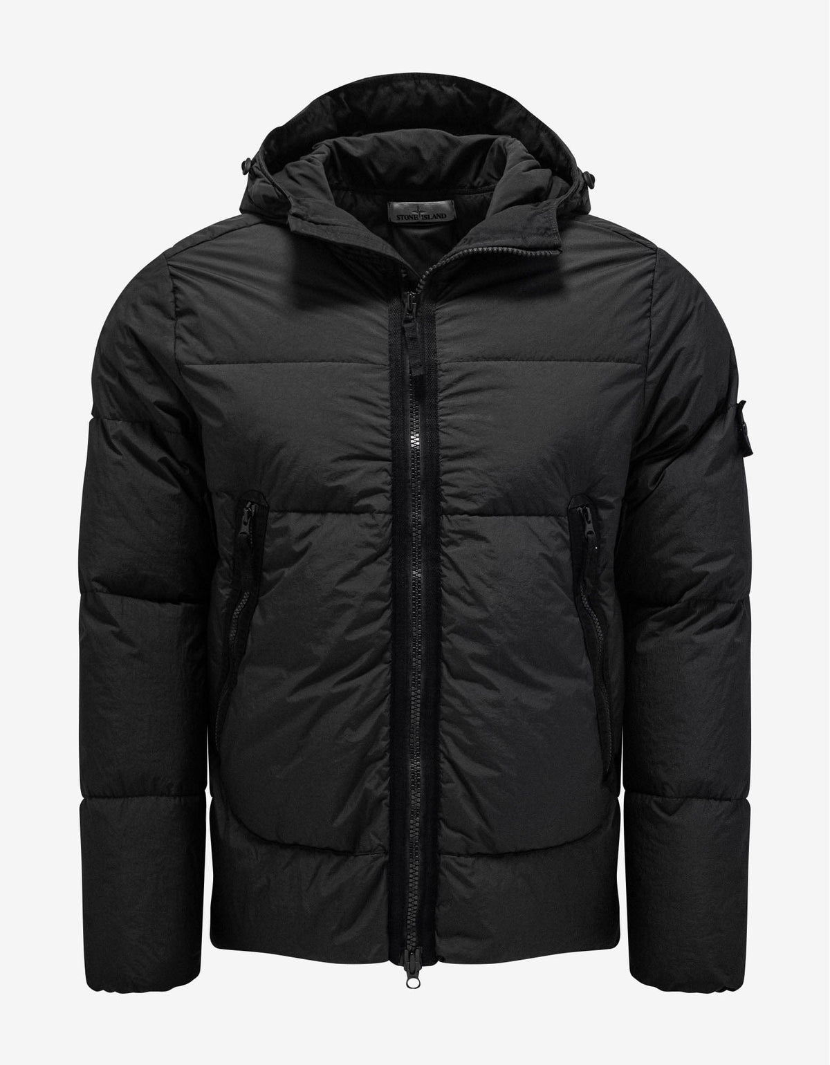 Stone Island Black Crinkle Reps NY Down-TC Jacket