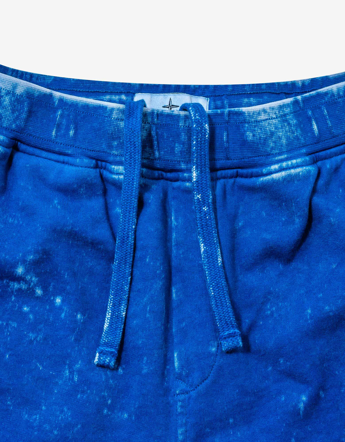 Stone Island Blue Off-Dye Compass Badge Shorts