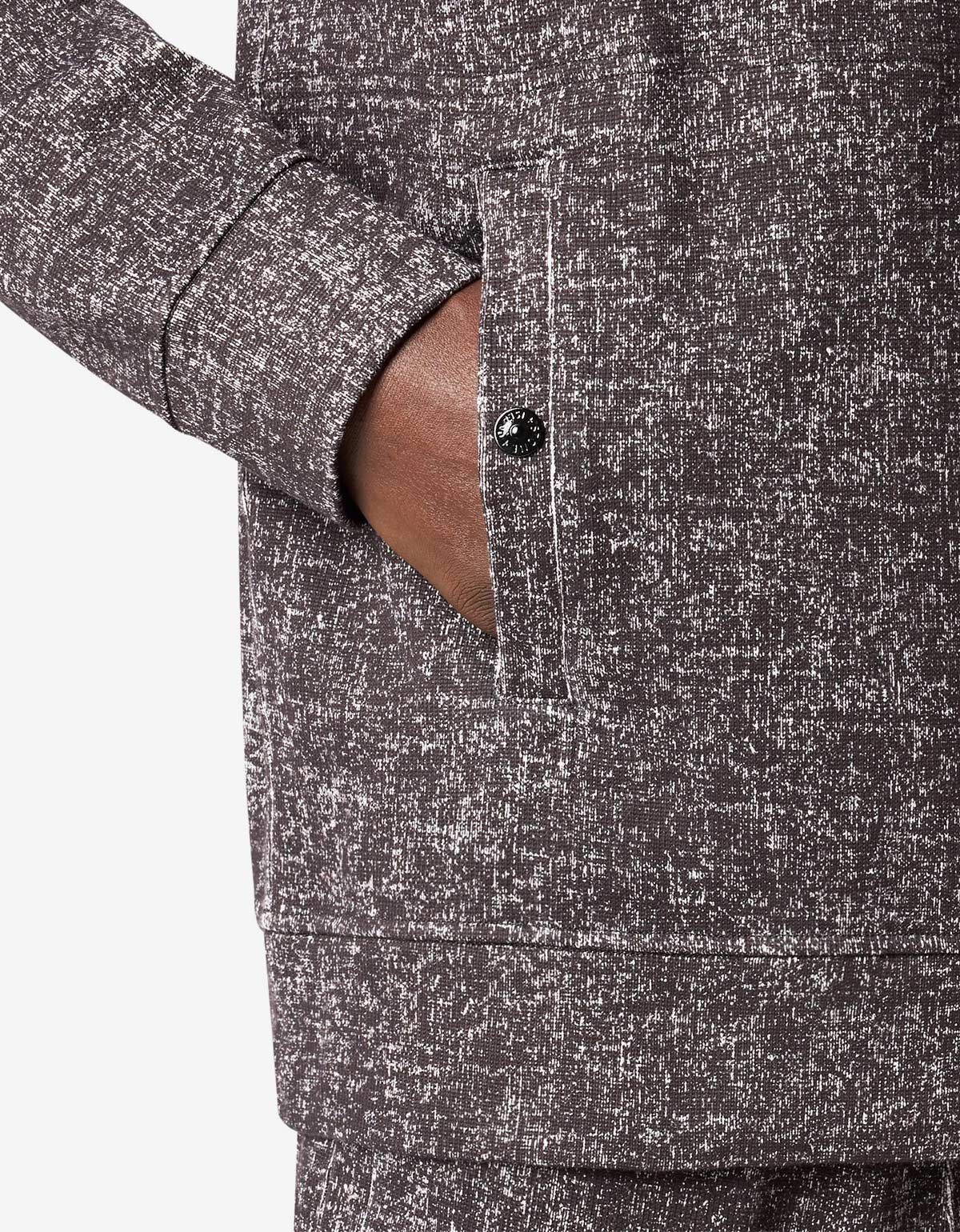 Stone Island Burgundy Melange Print Hoodie