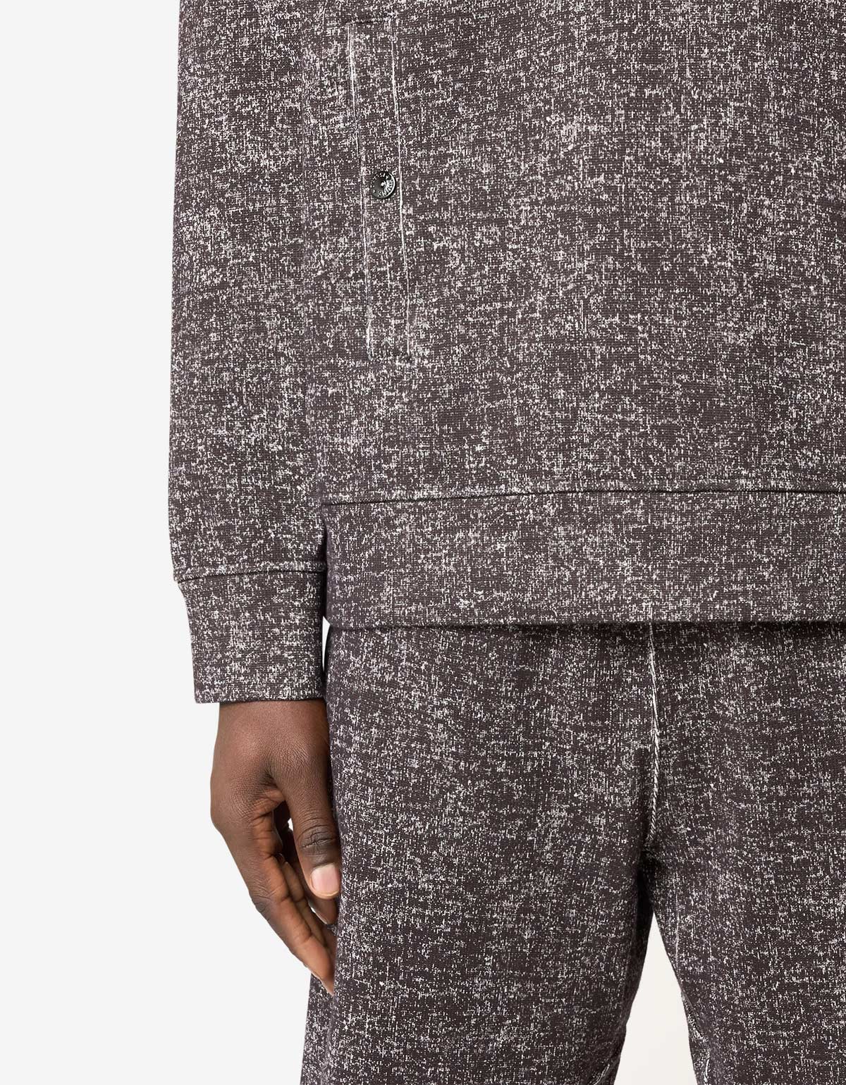 Stone Island Burgundy Melange Print Hoodie