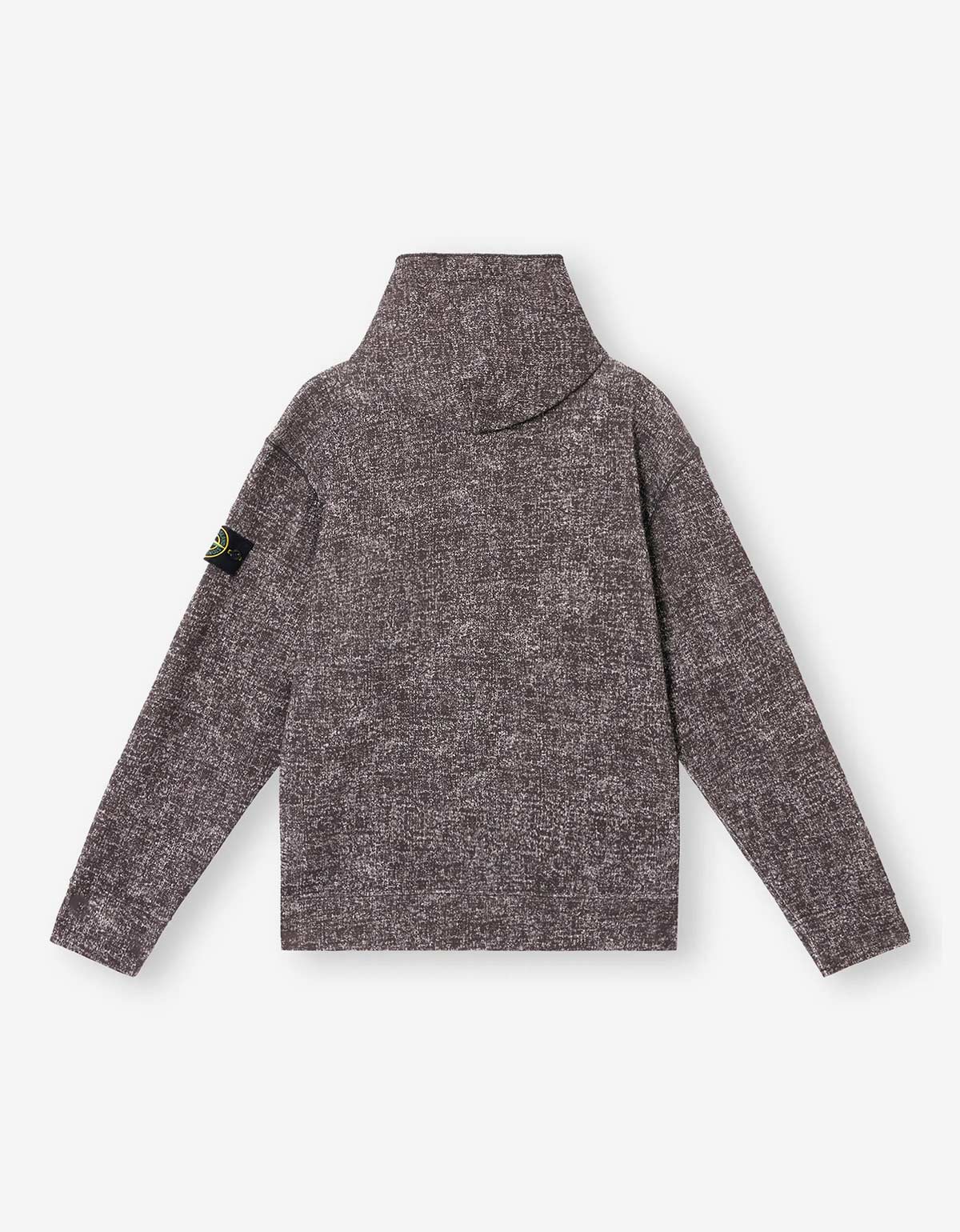 Stone Island Burgundy Melange Print Hoodie