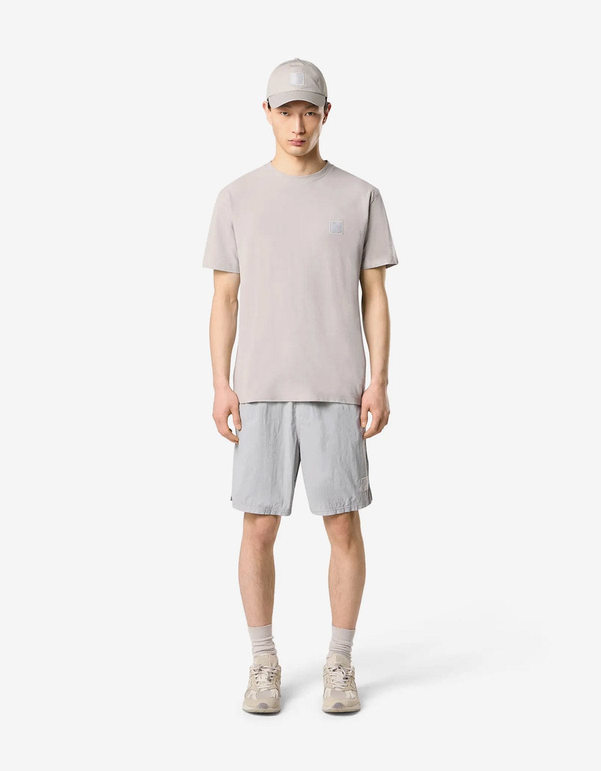 Stone Island Ghost Grey Compass Patch T-Shirt