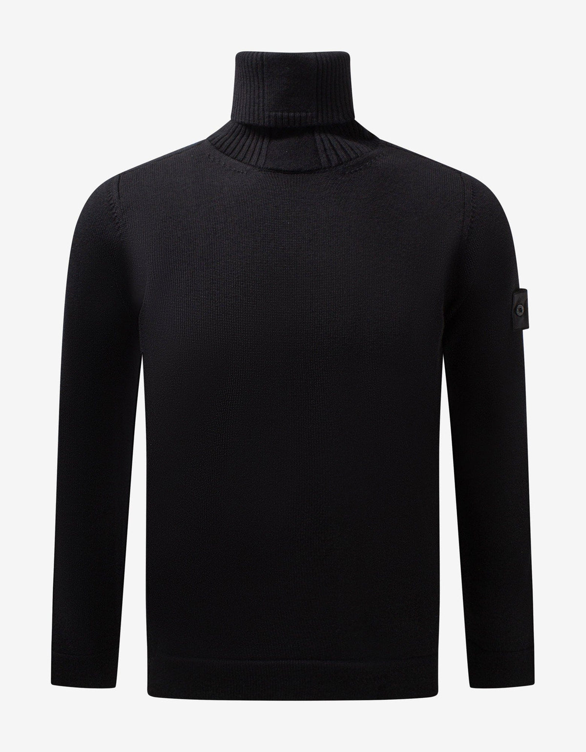 Stone Island Shadow Project Black Ribbed Turtleneck Sweater
