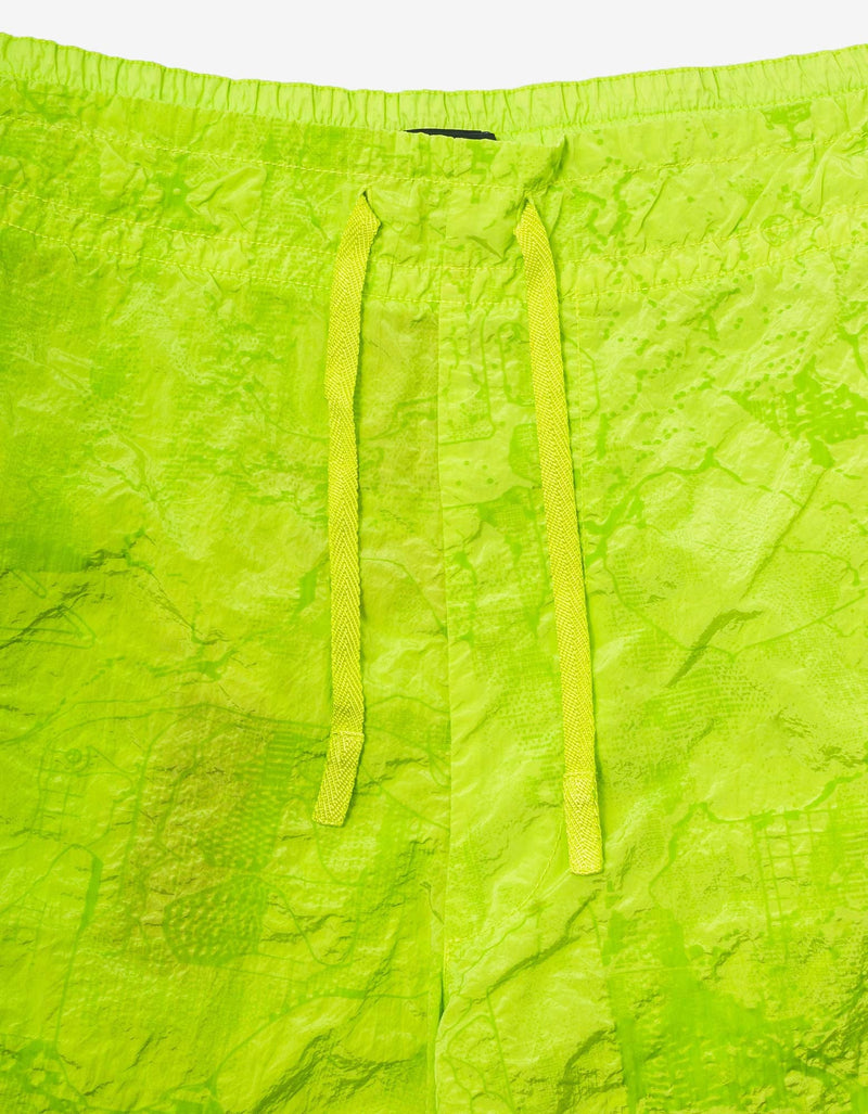 Stone Island Shadow Project Green Nylon Metal Waffle Swim Shorts
