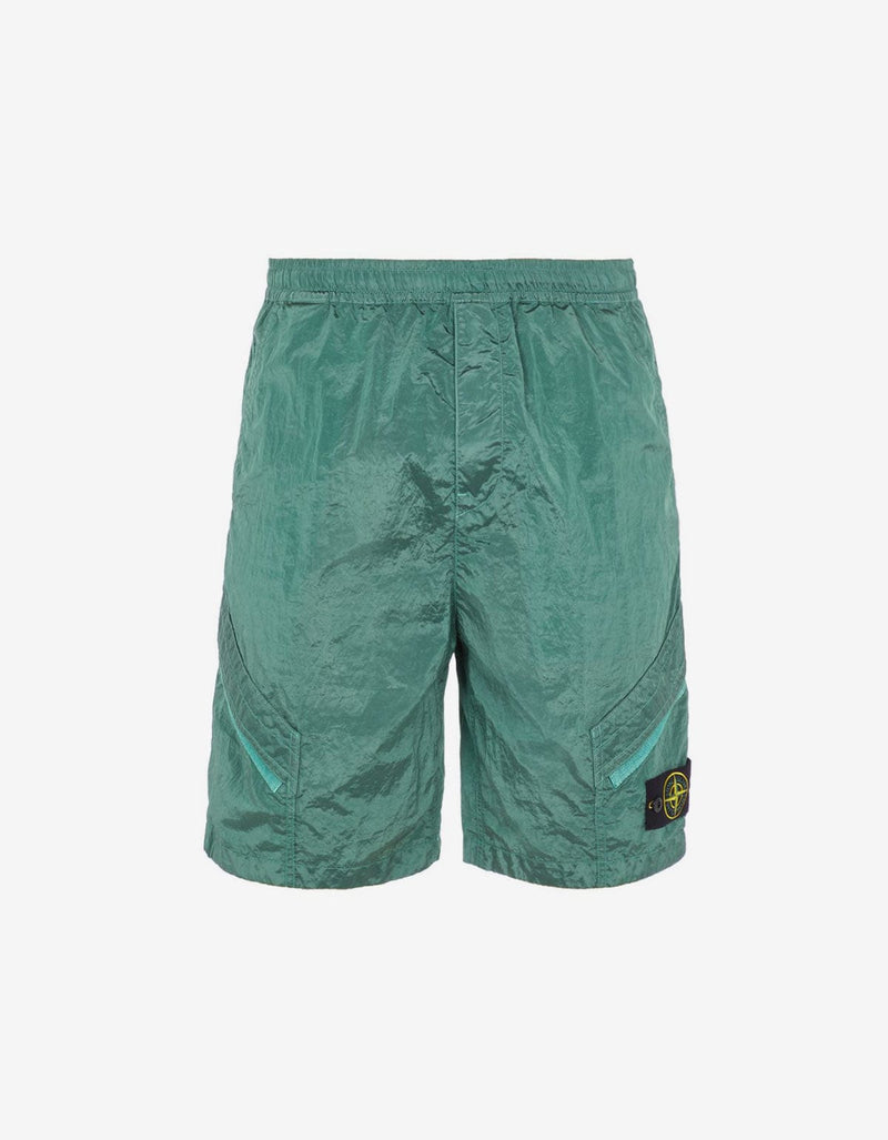 Stone Island Stone Island Green Nylon Metal Cargo Bermuda Shorts