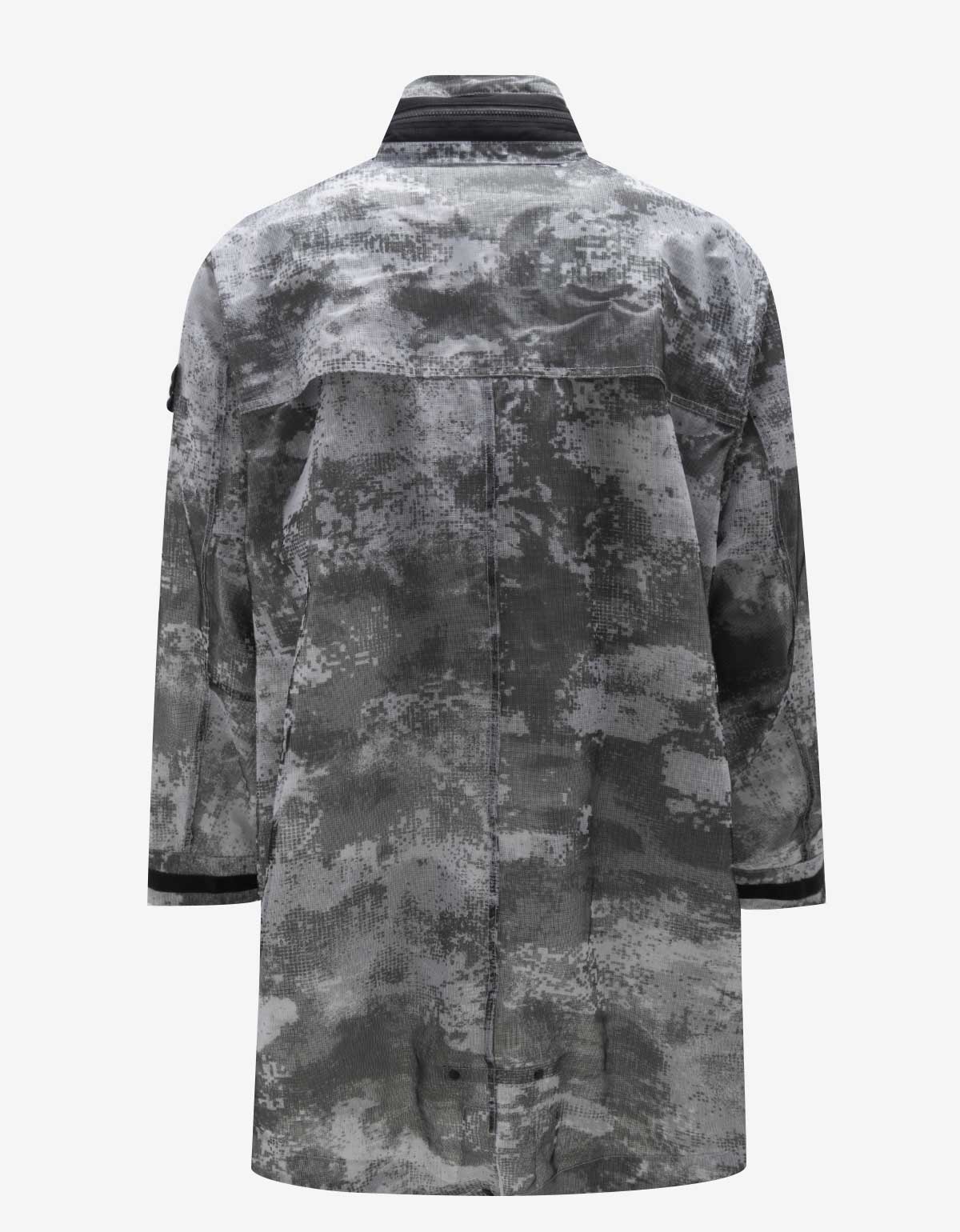 Stone Island Stone Island Grey Camo Mesh Reflective Nylon Coat