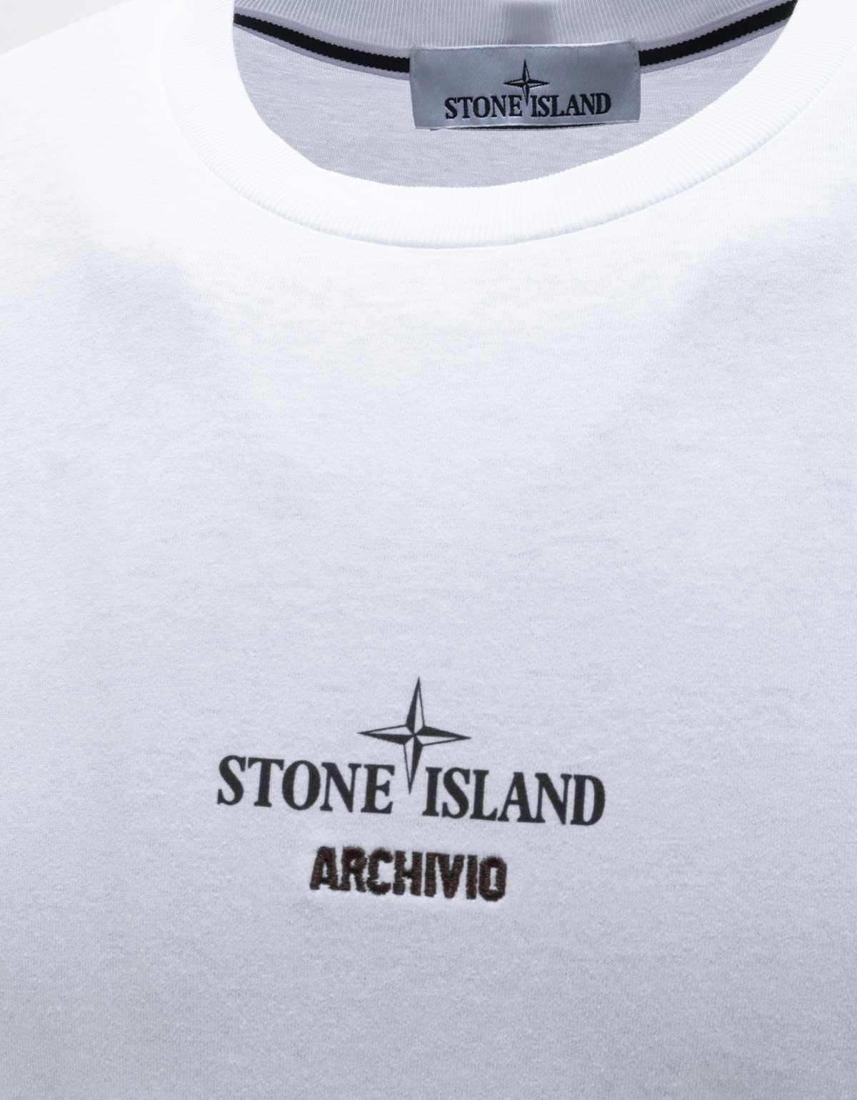 Stone Island White Archivio Logo T-Shirt