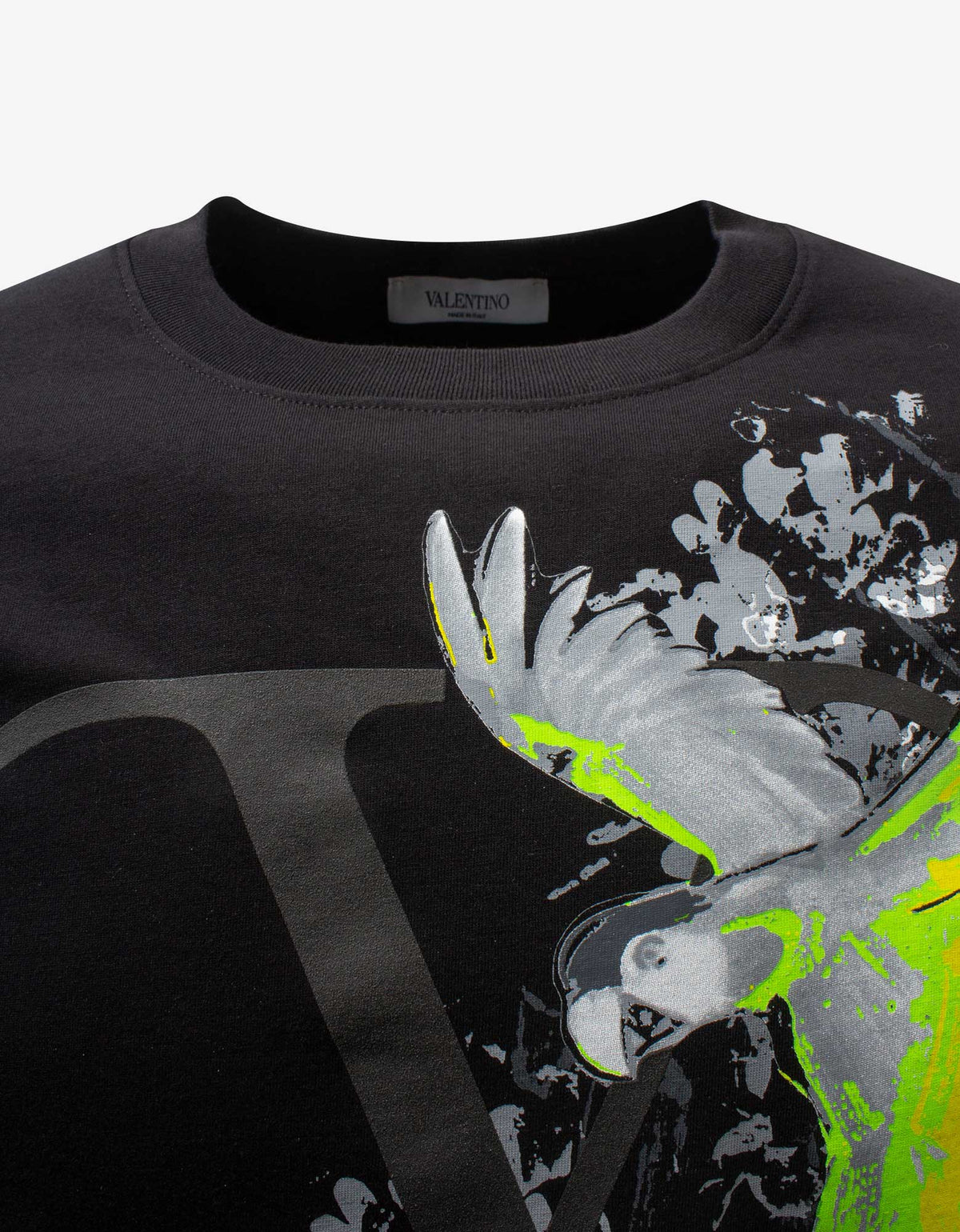Valentino Garavani Black Mural Jungle Print T-Shirt
