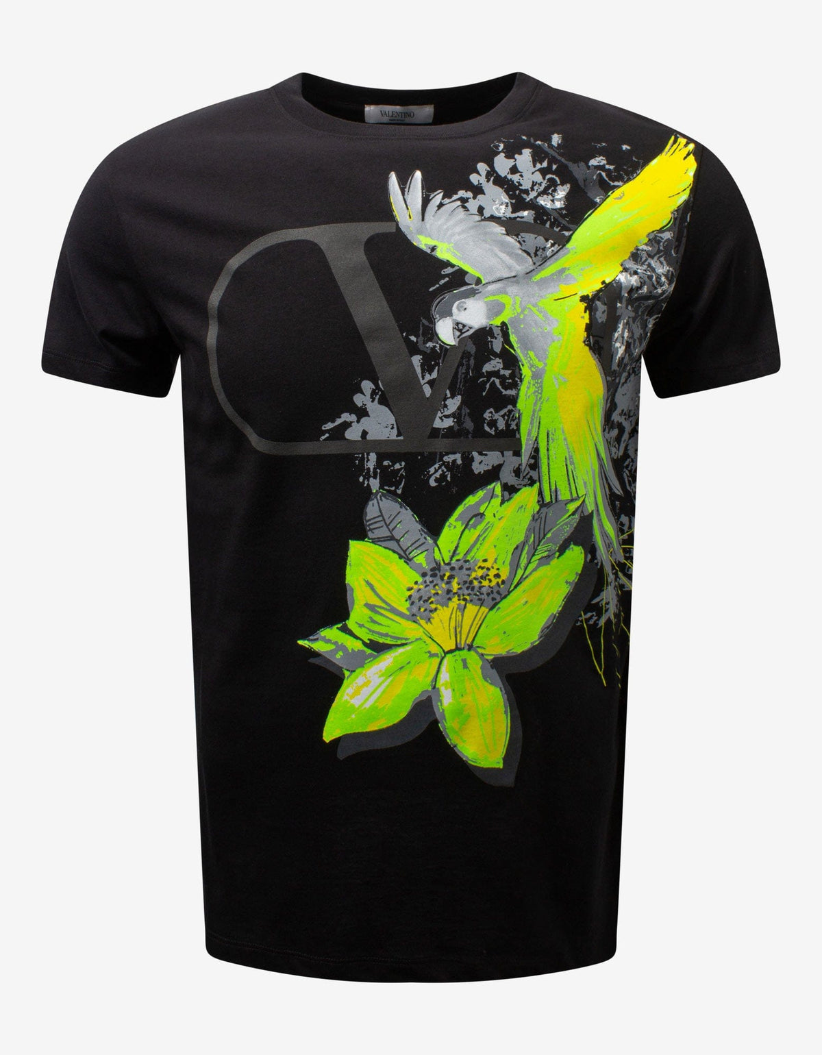 Valentino Garavani Black Mural Jungle Print T-Shirt