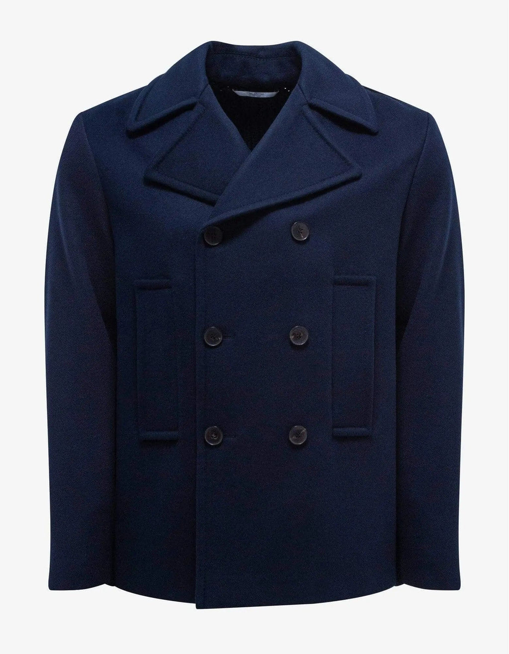 Valentino Navy Blue Double-Breasted Wool Jacket – Zoo Fashions Valentino Navy Blue Double-Breasted Wool Jacket – Zoo Fashions