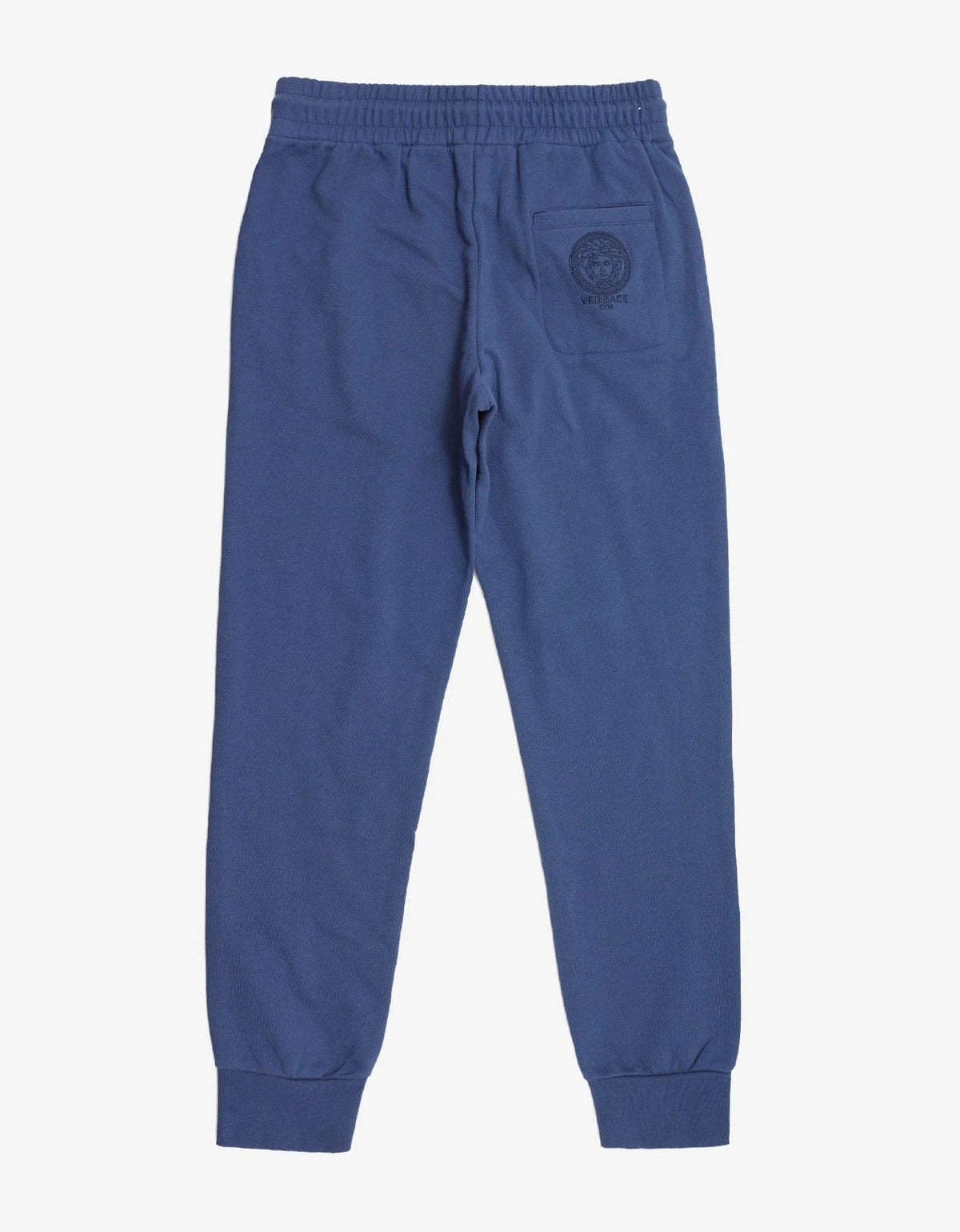 Versace Gym Blue Medusa Embroidery Sweat Pants