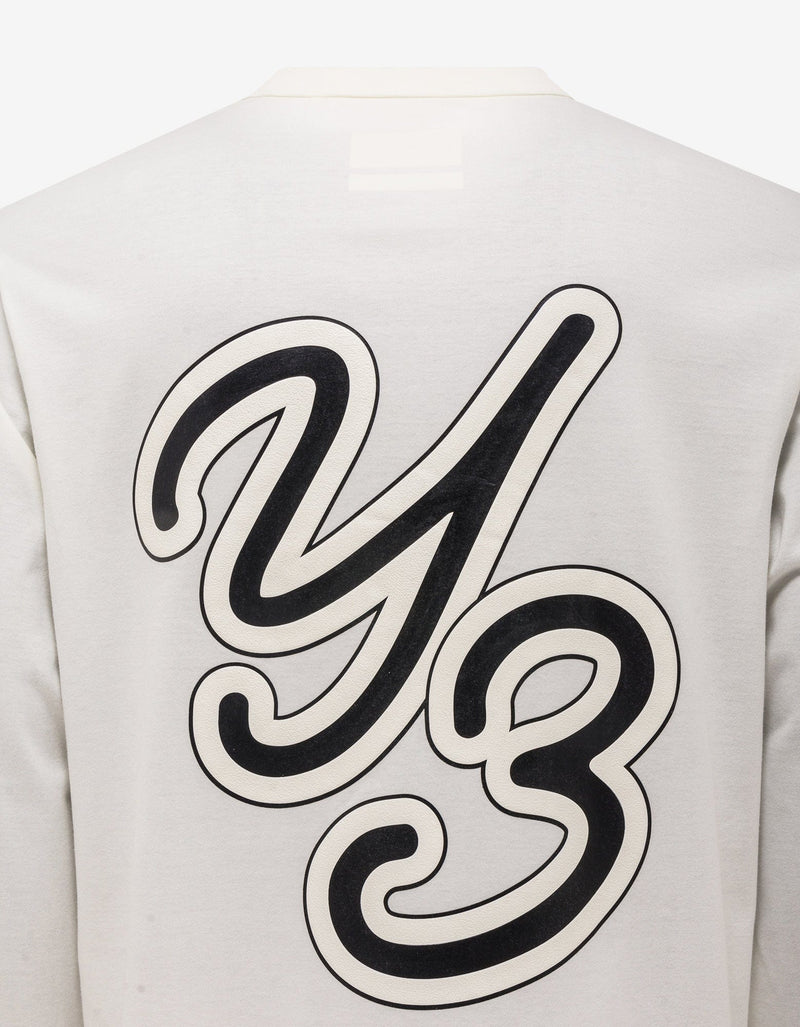 Y-3 Off White Graphic Long Sleeve T-Shirt