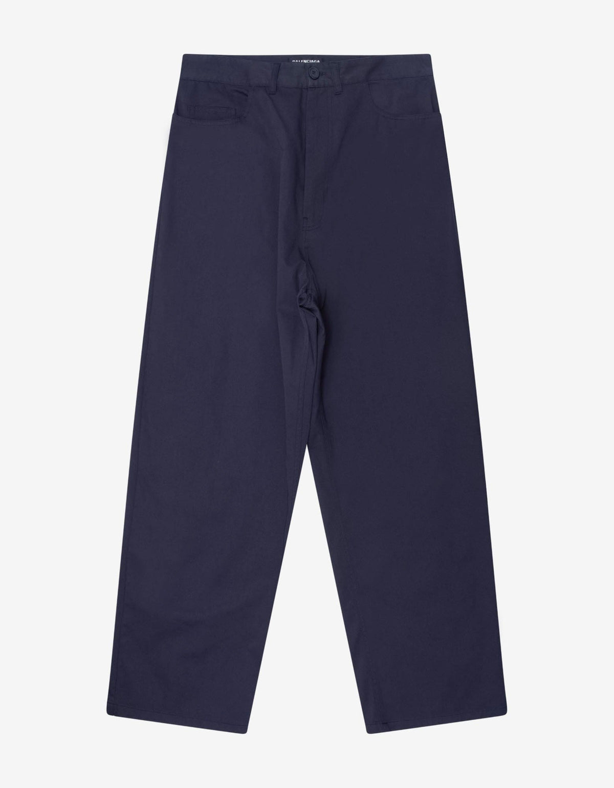 Balenciaga Navy Blue Baggy Chino Trousers