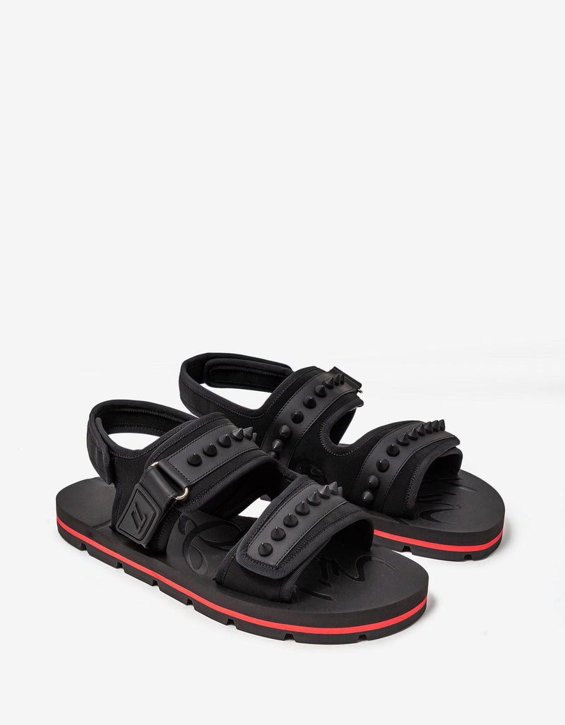 Christian Louboutin Siwa Flat Black Sandals