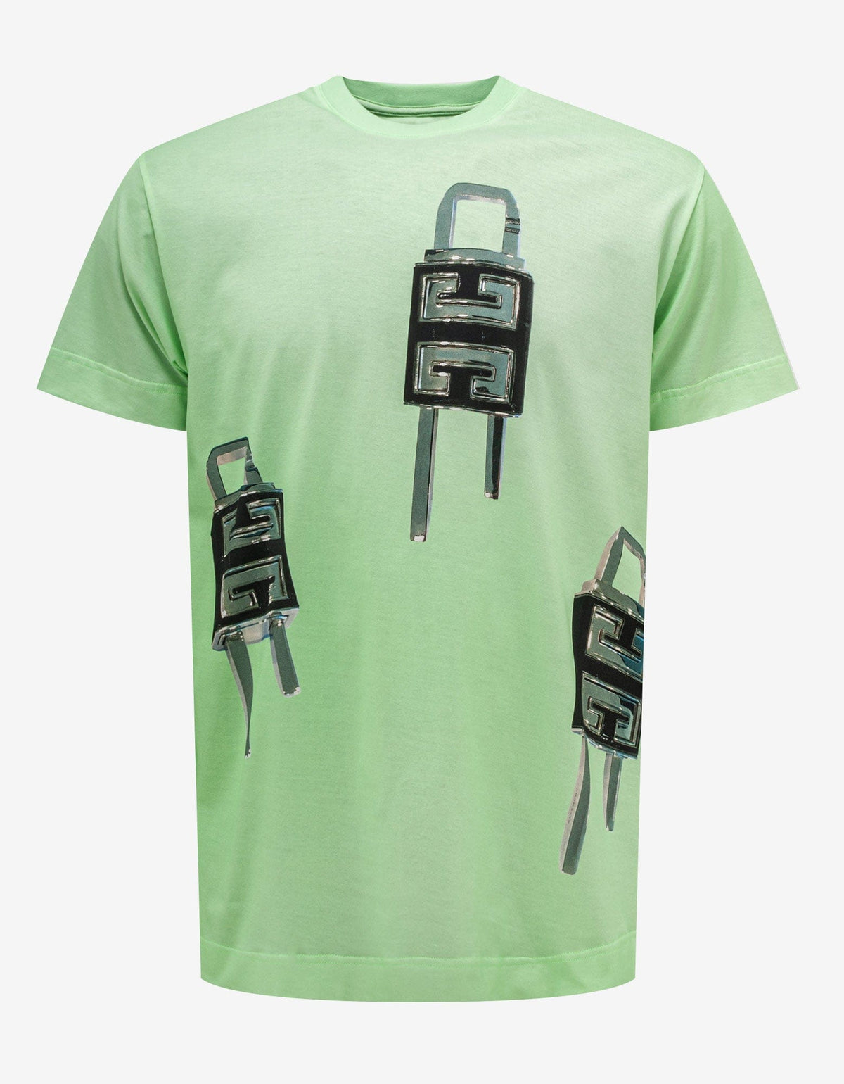 Givenchy Green 4G Padlock Print T-Shirt