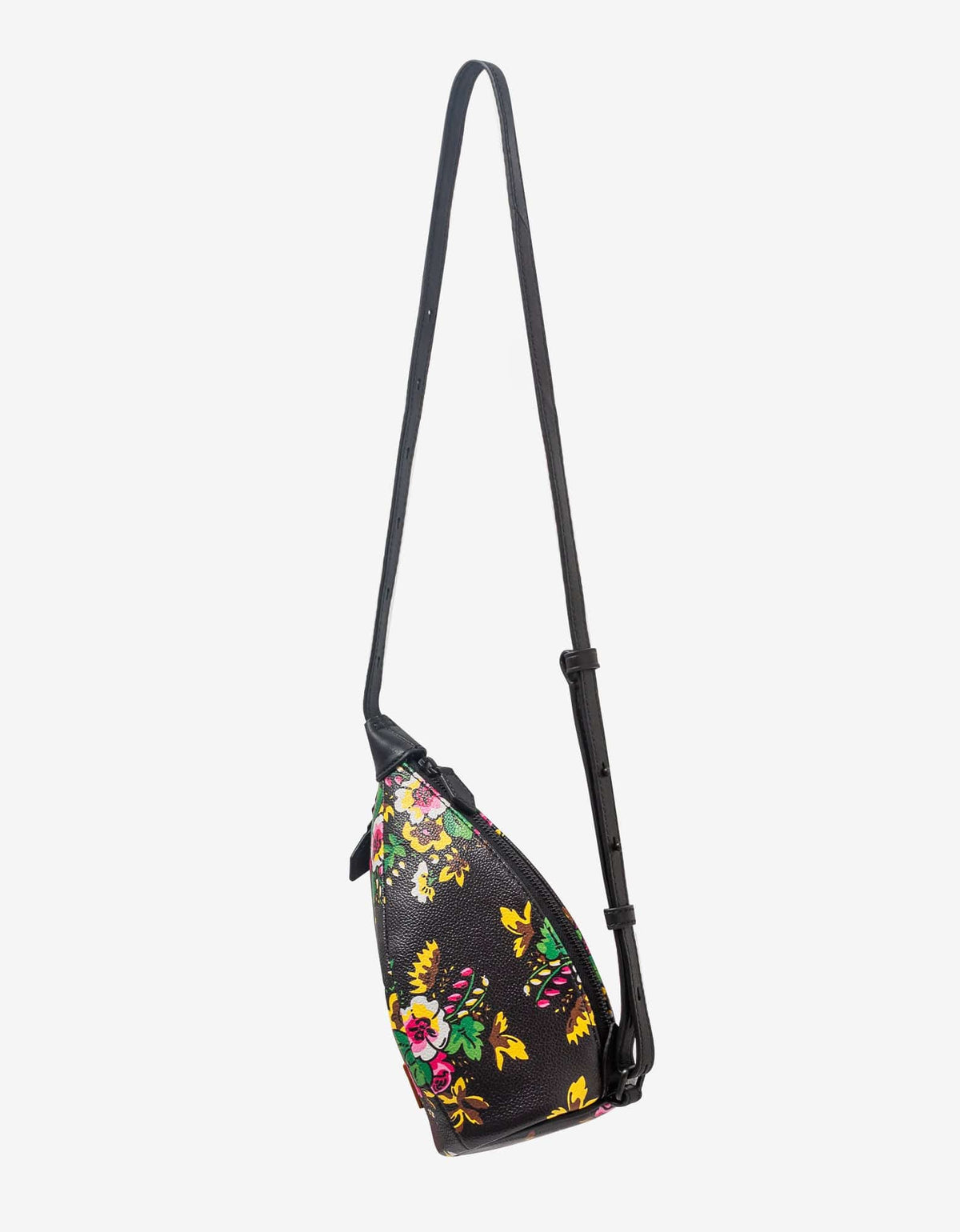 Kenzo Black Pop Bouquet Courier Shoulder Bag