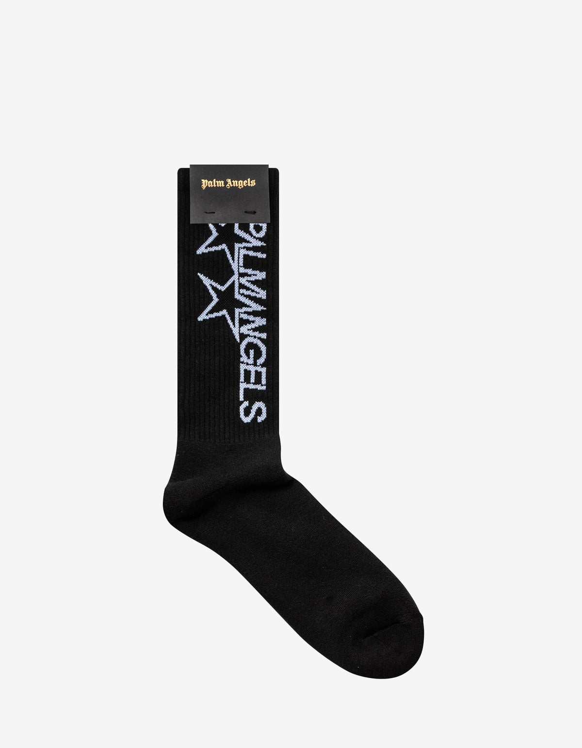 Palm Angels Black Racing Star Socks
