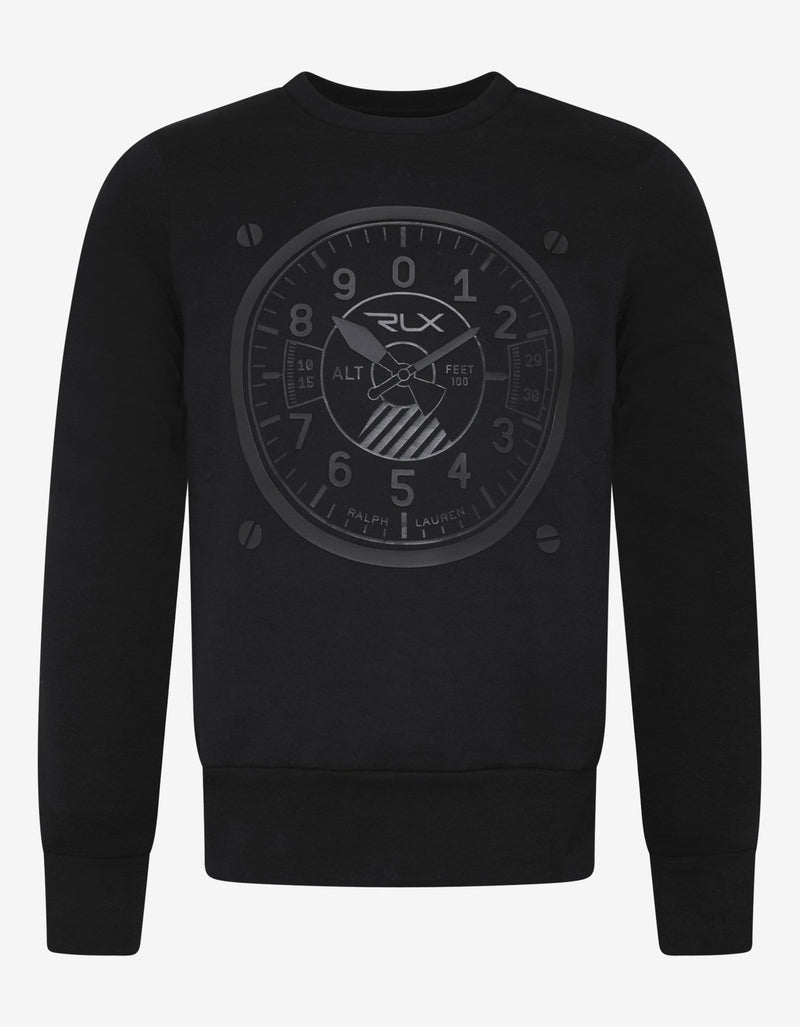 Ralph Lauren RLX Black Watch Dial Print Sweatshirt