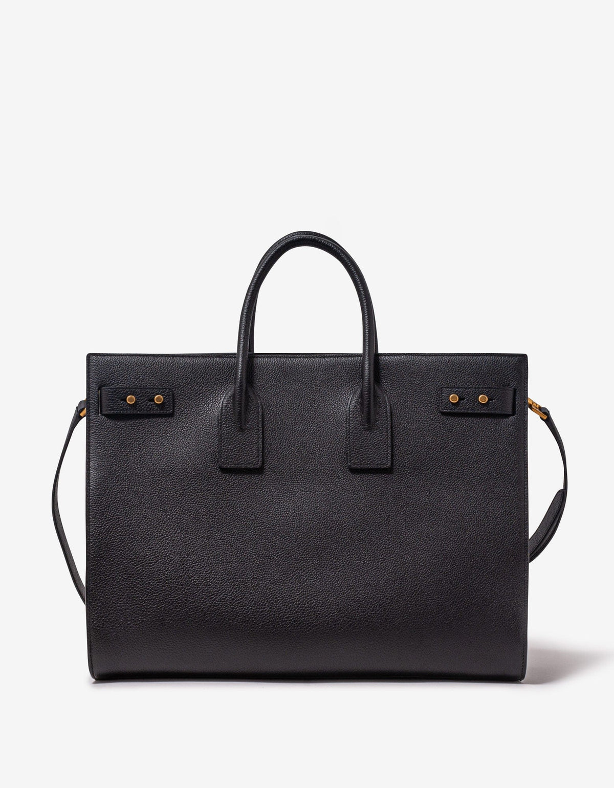 Saint Laurent Black Leather Thin Large Bag