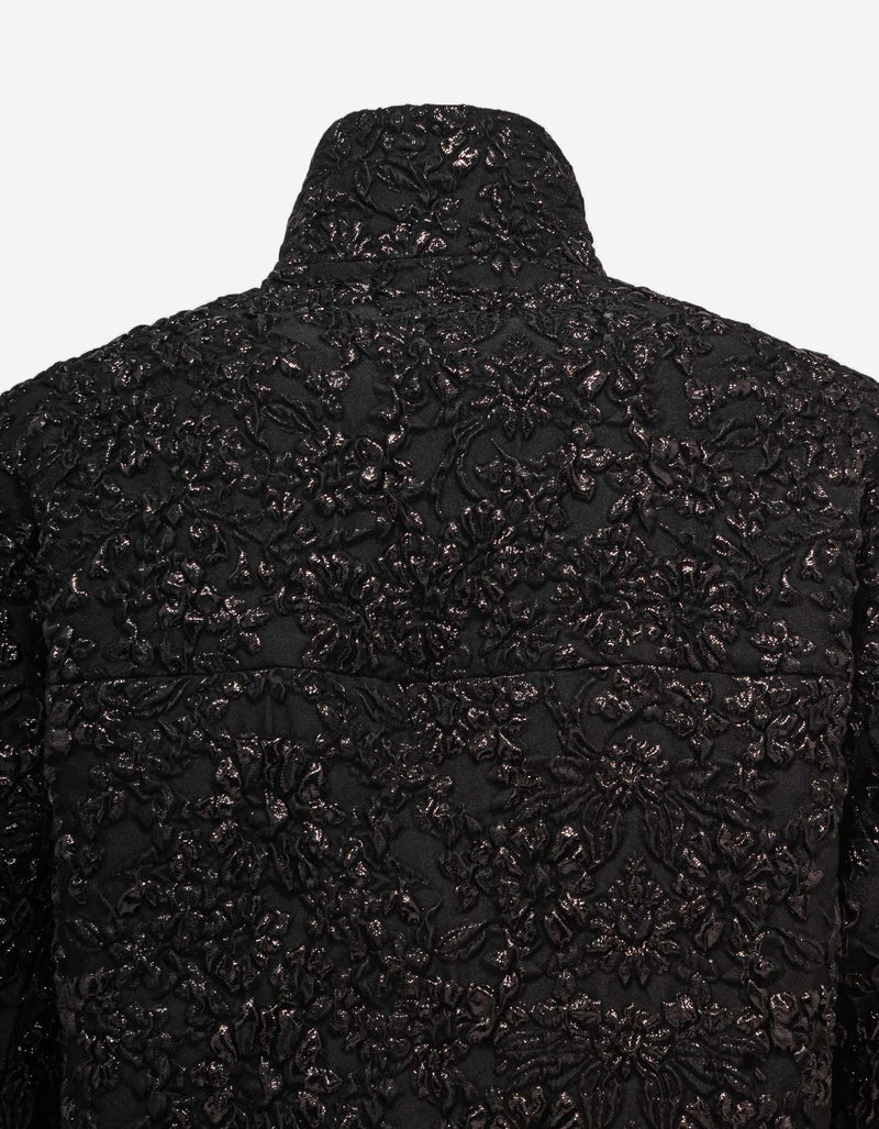 Valentino Black Nylon Brocade Jacket